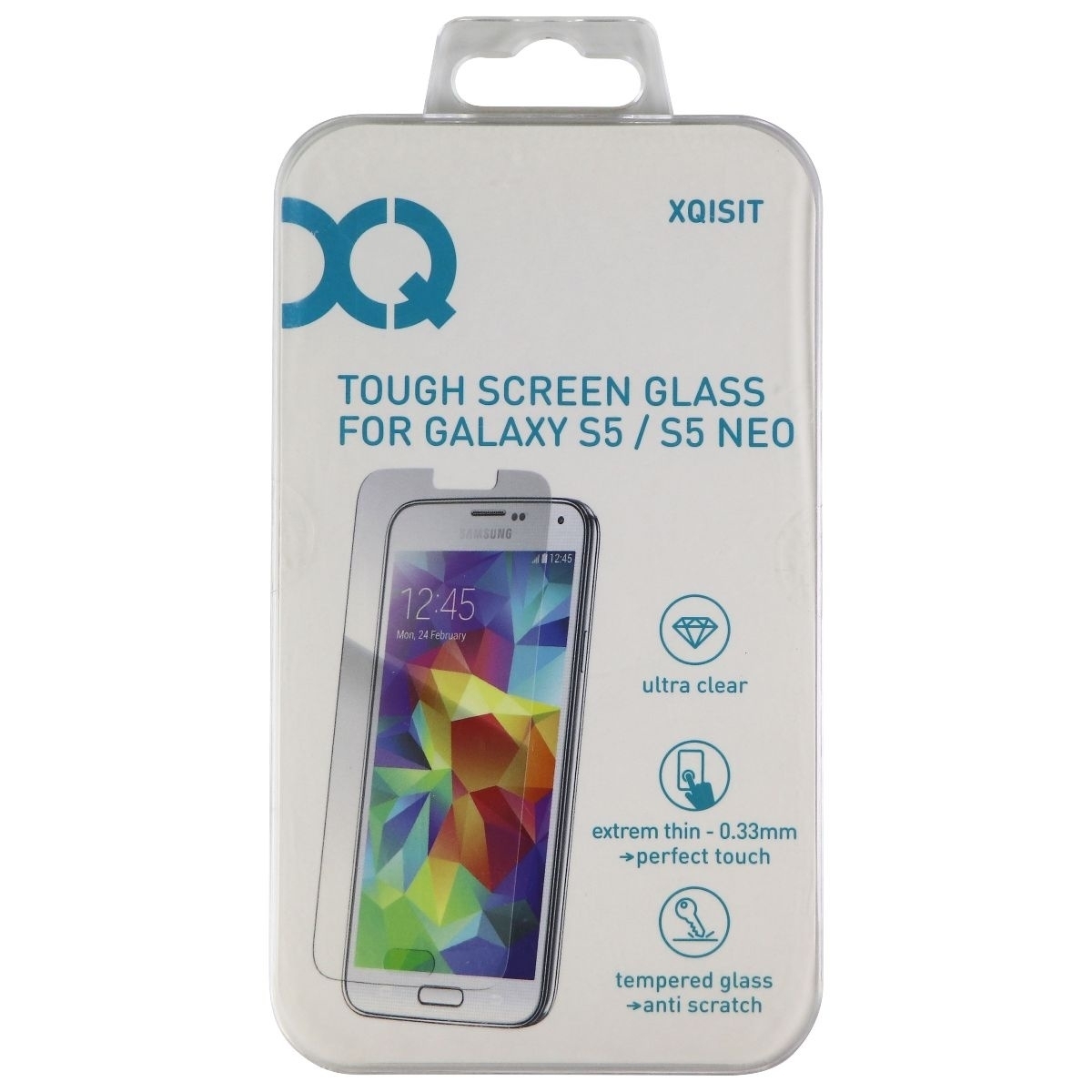 Xqisit Tough Screen Glass For Samsung Galaxy S5 (2014) Smartphones - Clear