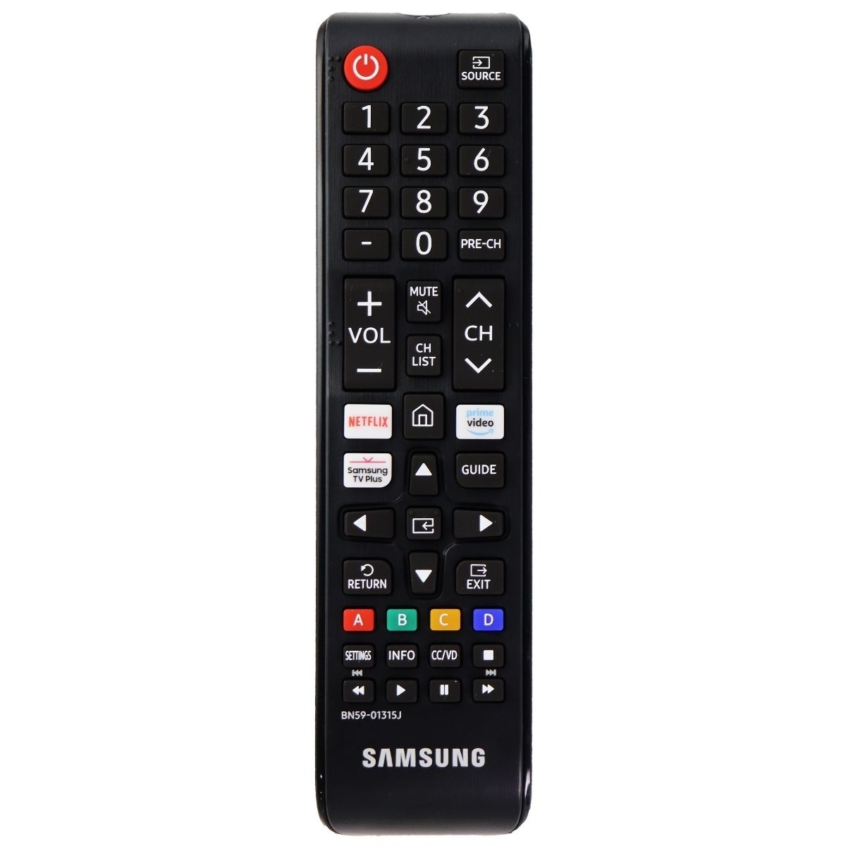 Samsung Remote Control (BN59-01315J) With Netflix Hotkey For Select TVs - Black
