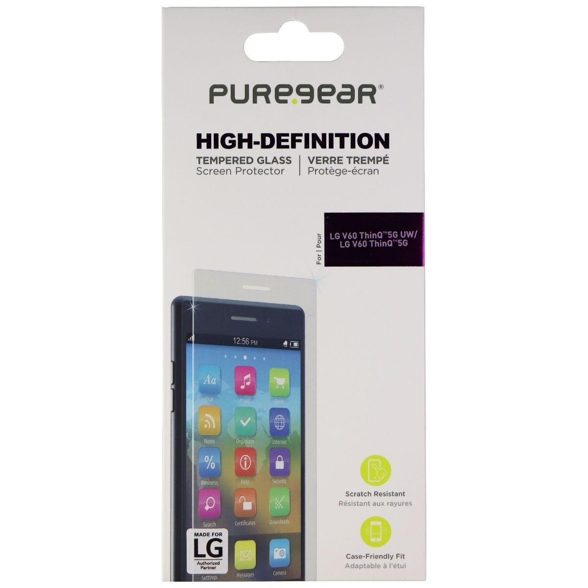 PureGear HD Screen Protector For Samsung LG V60 ThinQ 5G UW / LG V60 ThinQ 5G
