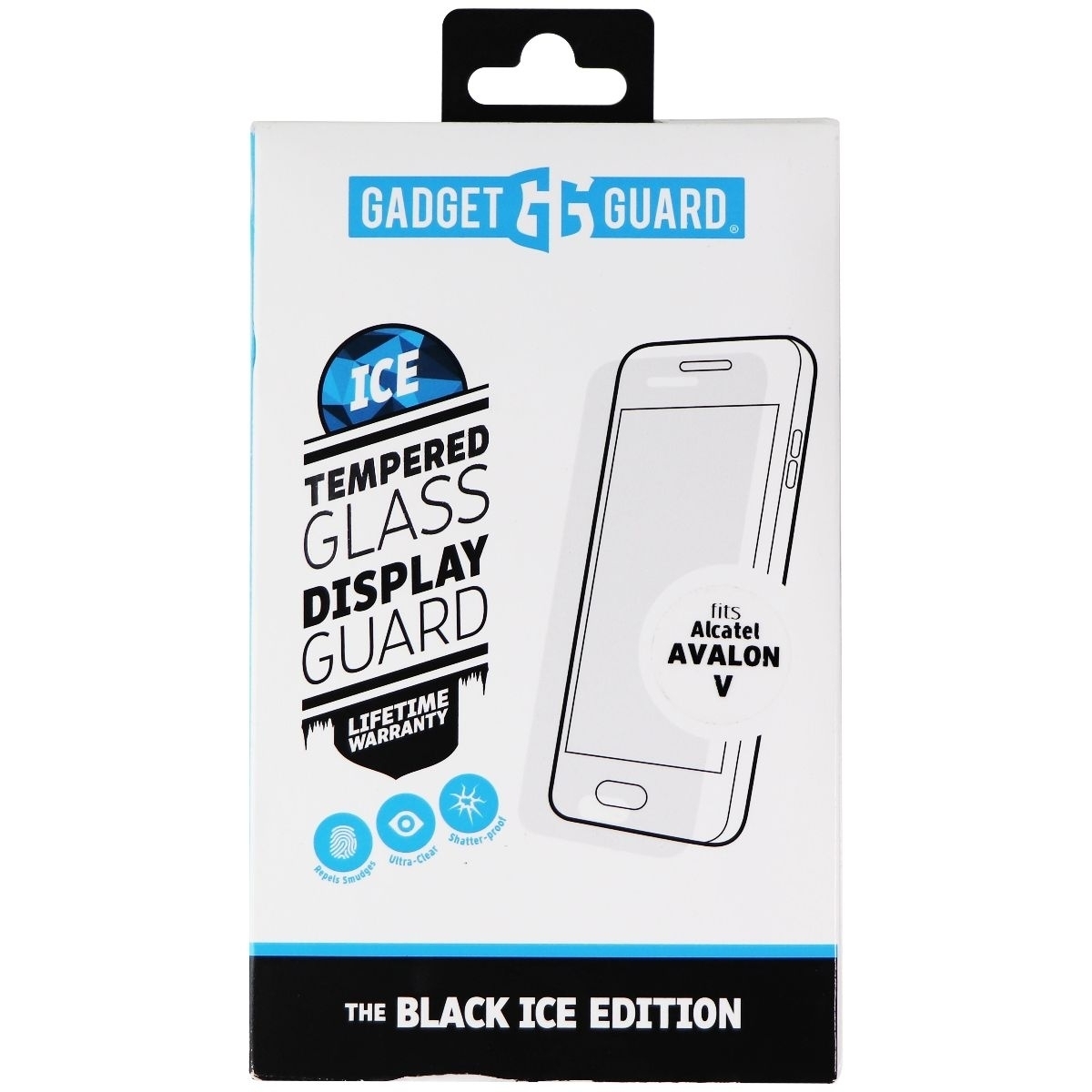 Gadget Guard (Black Ice) Glass Screen Protector For Alcatel Avalon V - Clear