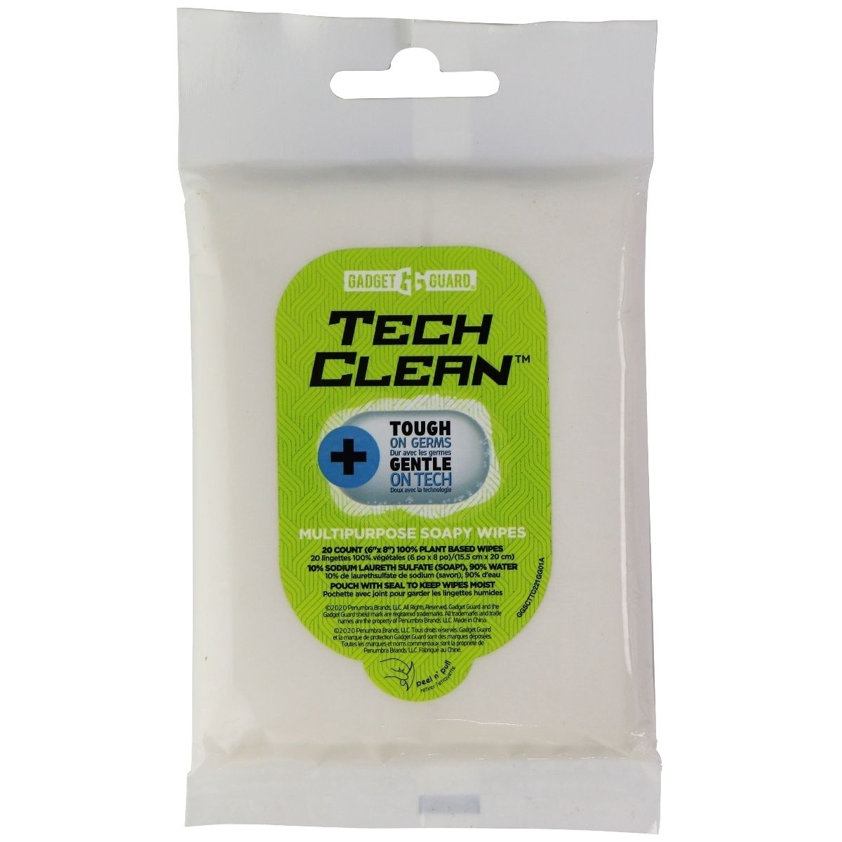 Gadget Guard TechClean Multipurpose Soapy Wipes (20 Count)