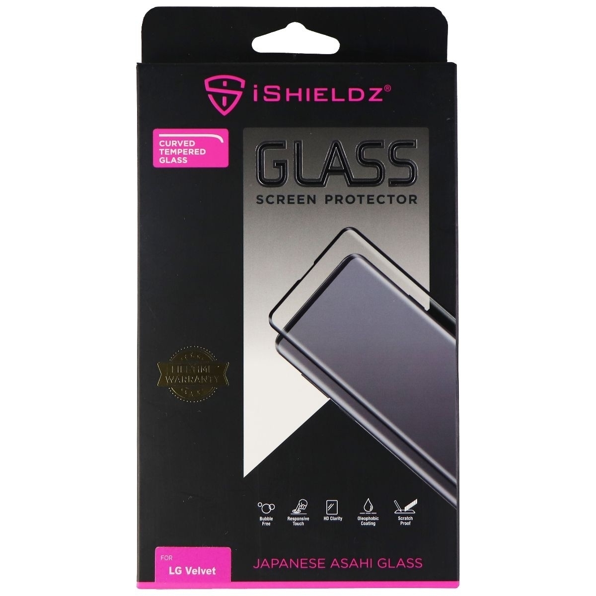 IShieldz Asahi Tempered Glass Screen Protector For LG Velvet - Clear