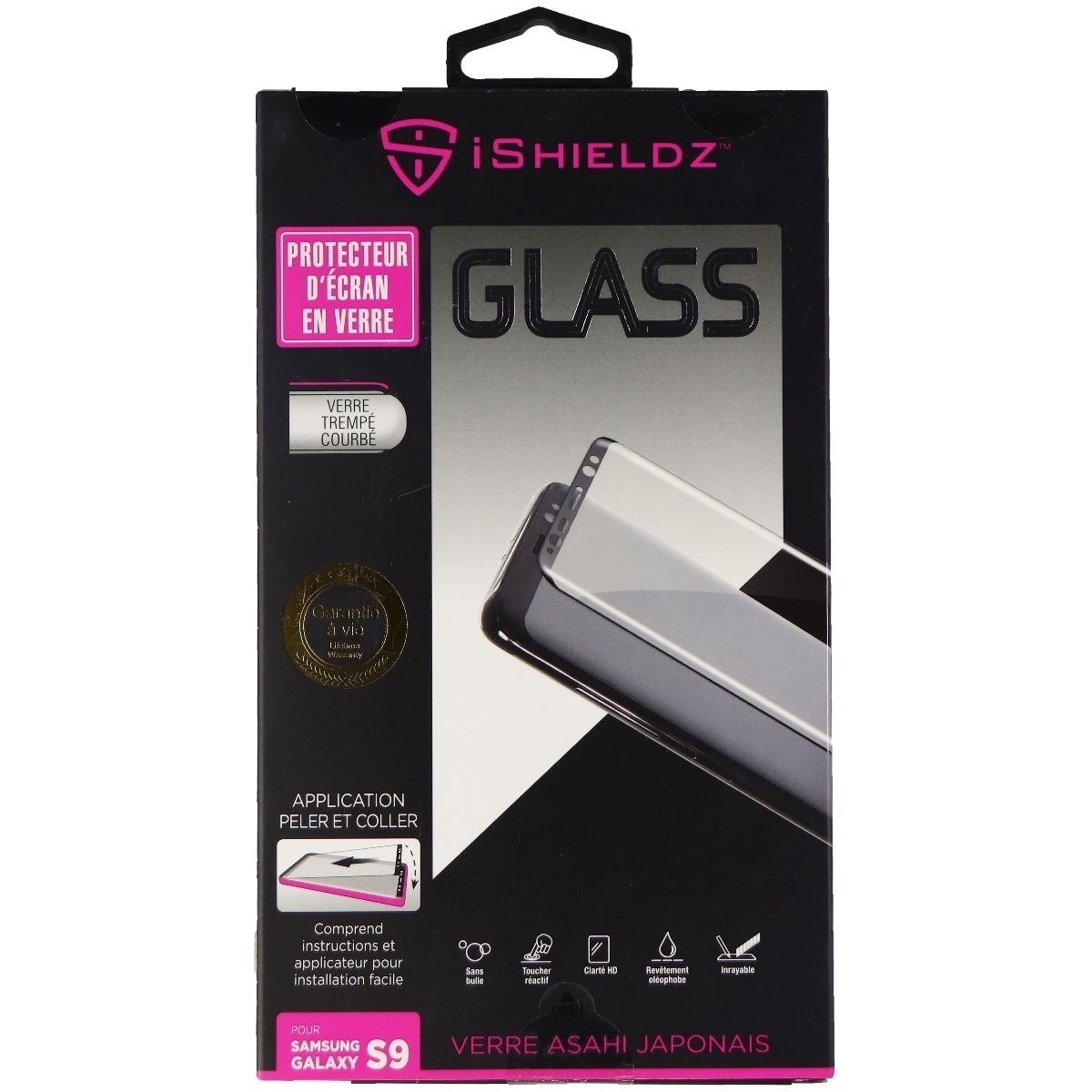 IShieldz Asahi Glass Screen Protector For Samsung Galaxy S9 - Clear