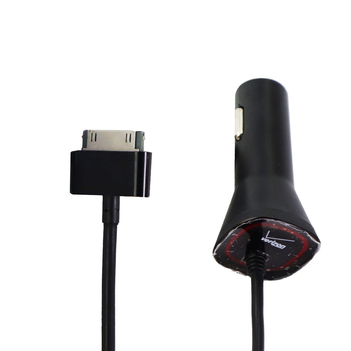 Verizon 9-Ft Coiled Cable Vehicle Charger For Samsung Galaxy Tab 30-Pin - Black