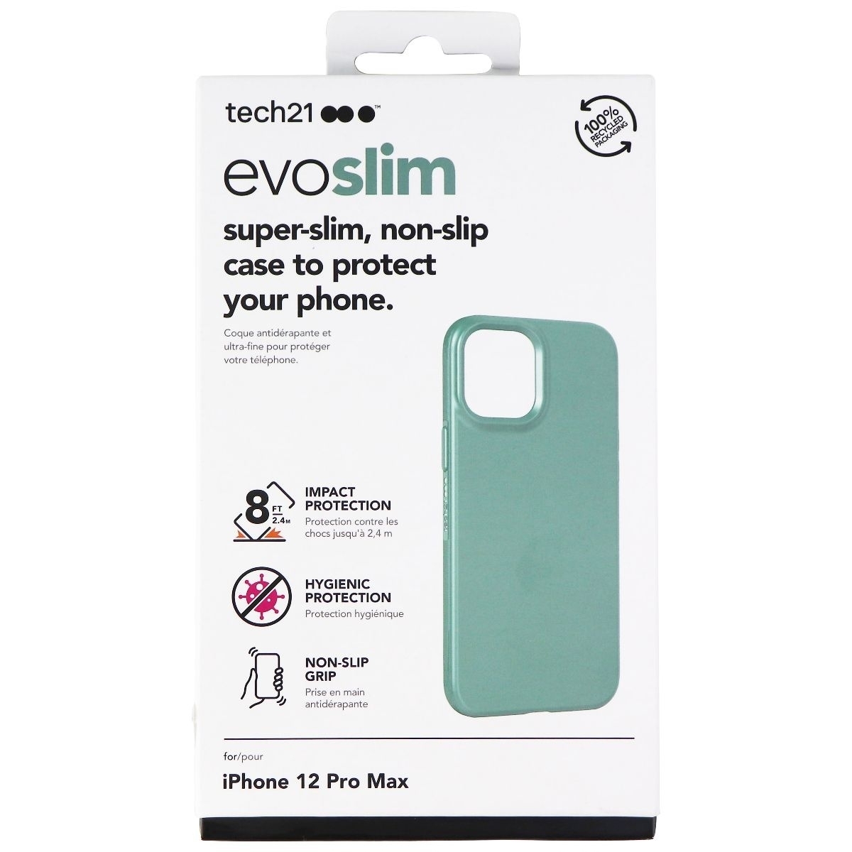 Tech21 EvoSlim Series Case For Apple IPhone 12 Pro Max - Midnight Green
