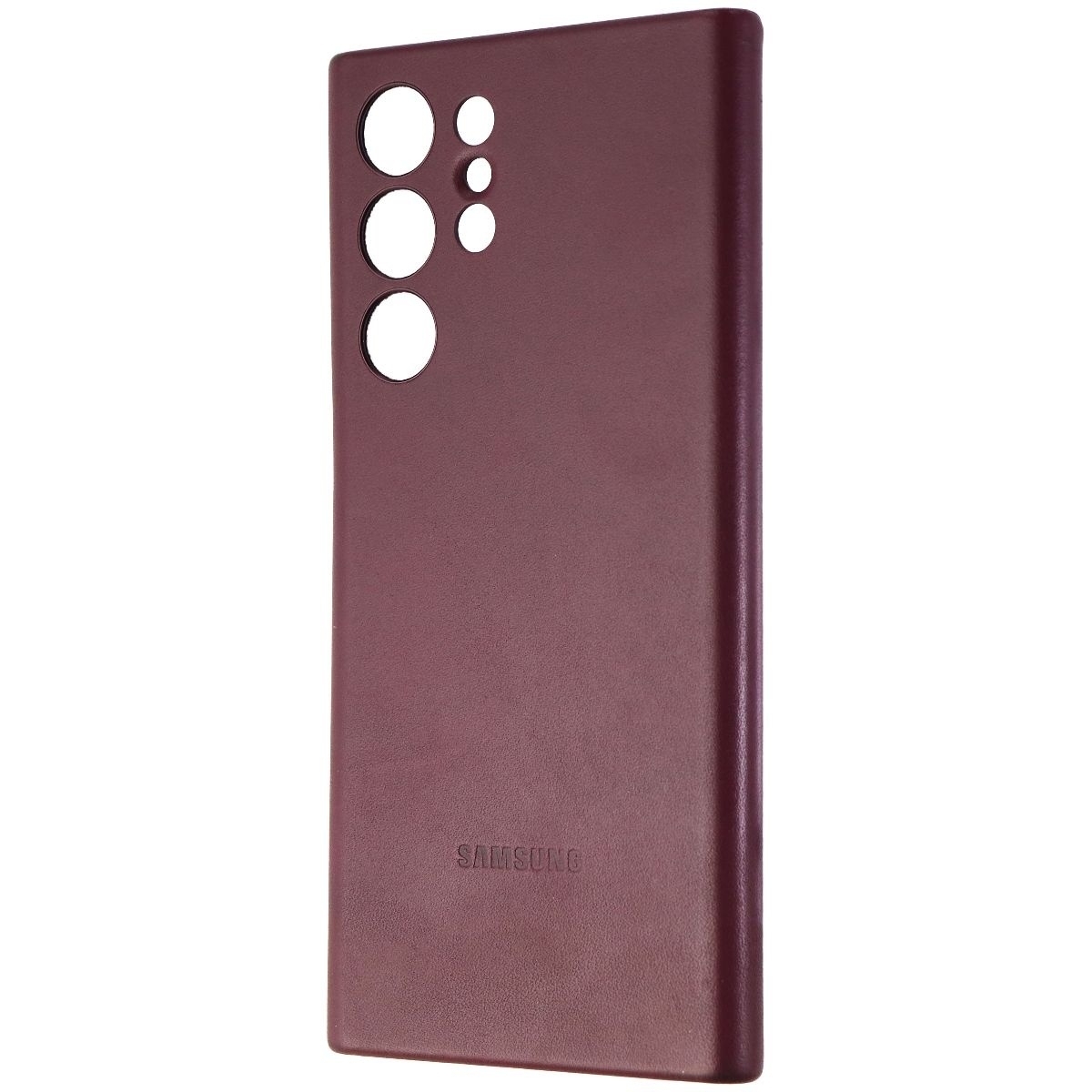 Samsung Leather Cover Phone Case For Galaxy S22 Ultra - Brown