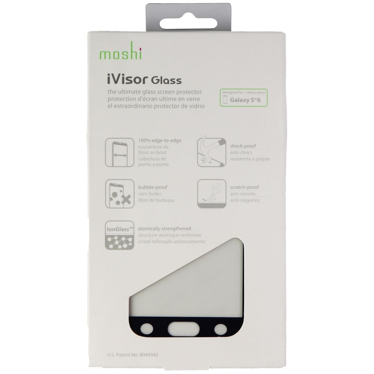 Moshi IVisor Tempered Glass Screen Protector For Samsung Galaxy S6 - Clear/Black