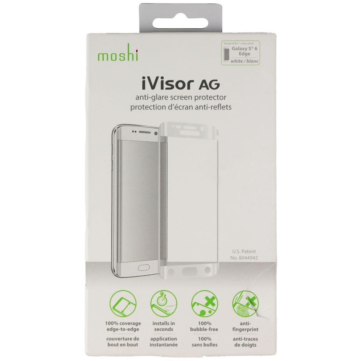 Moshi IVisor AG Anti-Glare Screen Protector For Galaxy S6 Edge - Clear/White