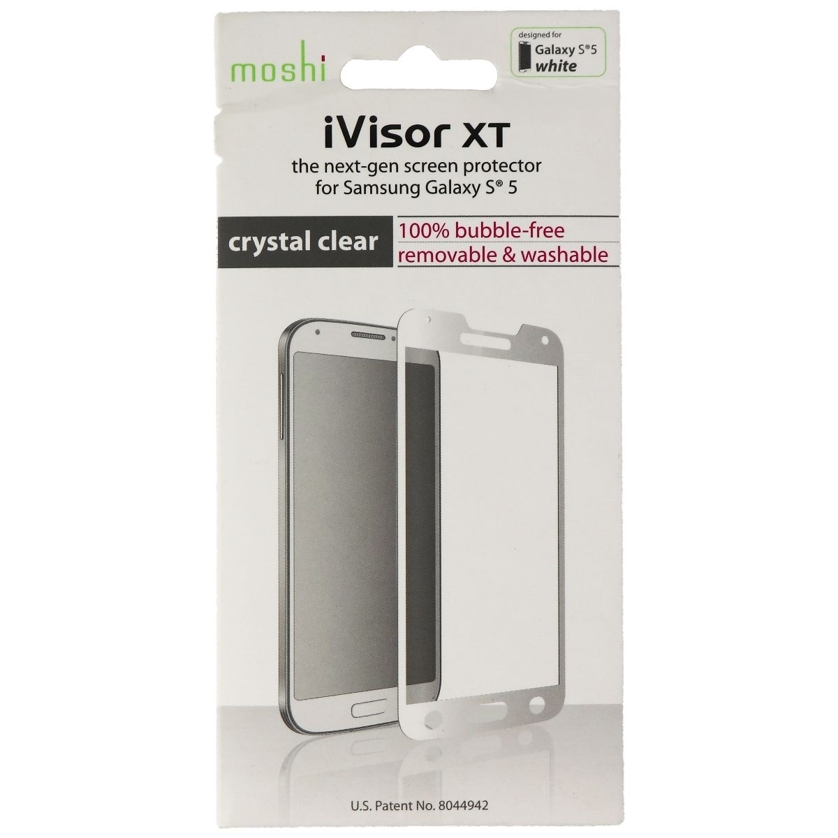 Moshi IVisor XT Screen Protector For Samsung Galaxy S5 - Clear/White