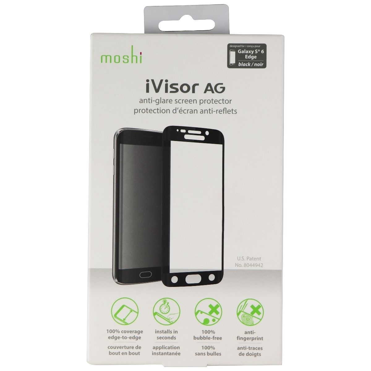 Moshi IVisor AG Anti-Glare Screen Protector For Galaxy S6 Edge - Clear/Black
