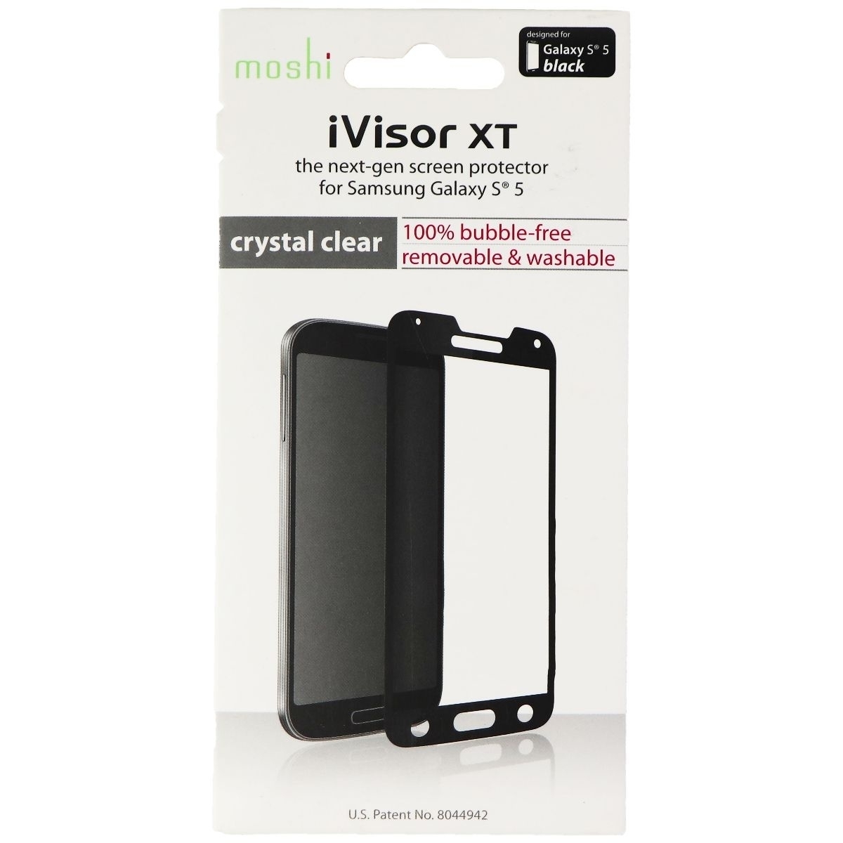 Moshi IVisor XT Screen Protector For Samsung Galaxy S5 - Clear/Black