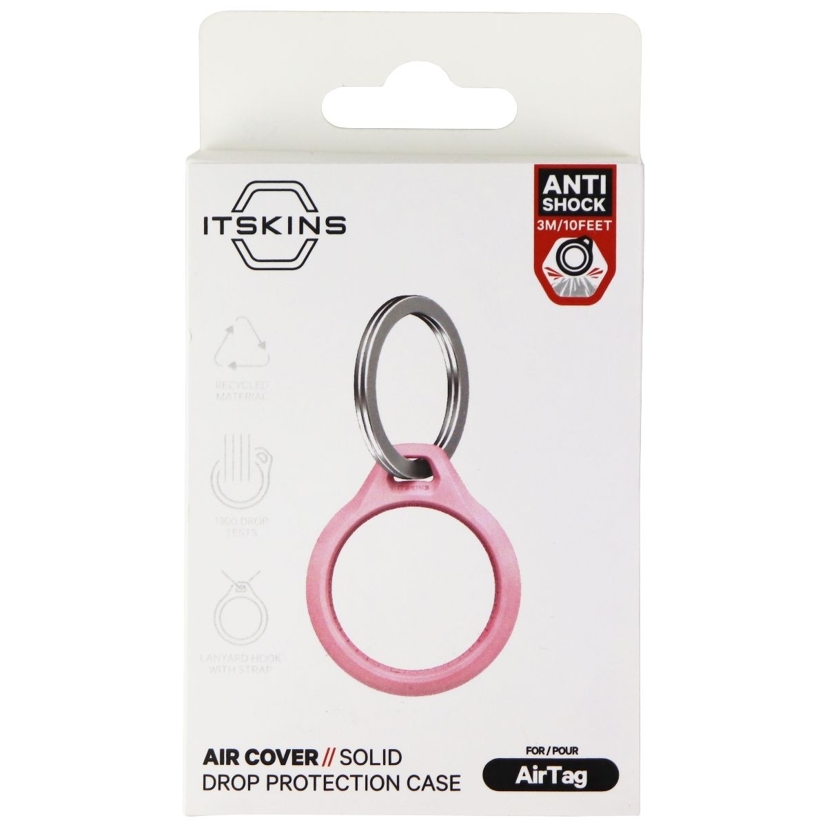ITSKINS Solid Air Cover Drop Protection Case For Apple AirTag - Light Pink
