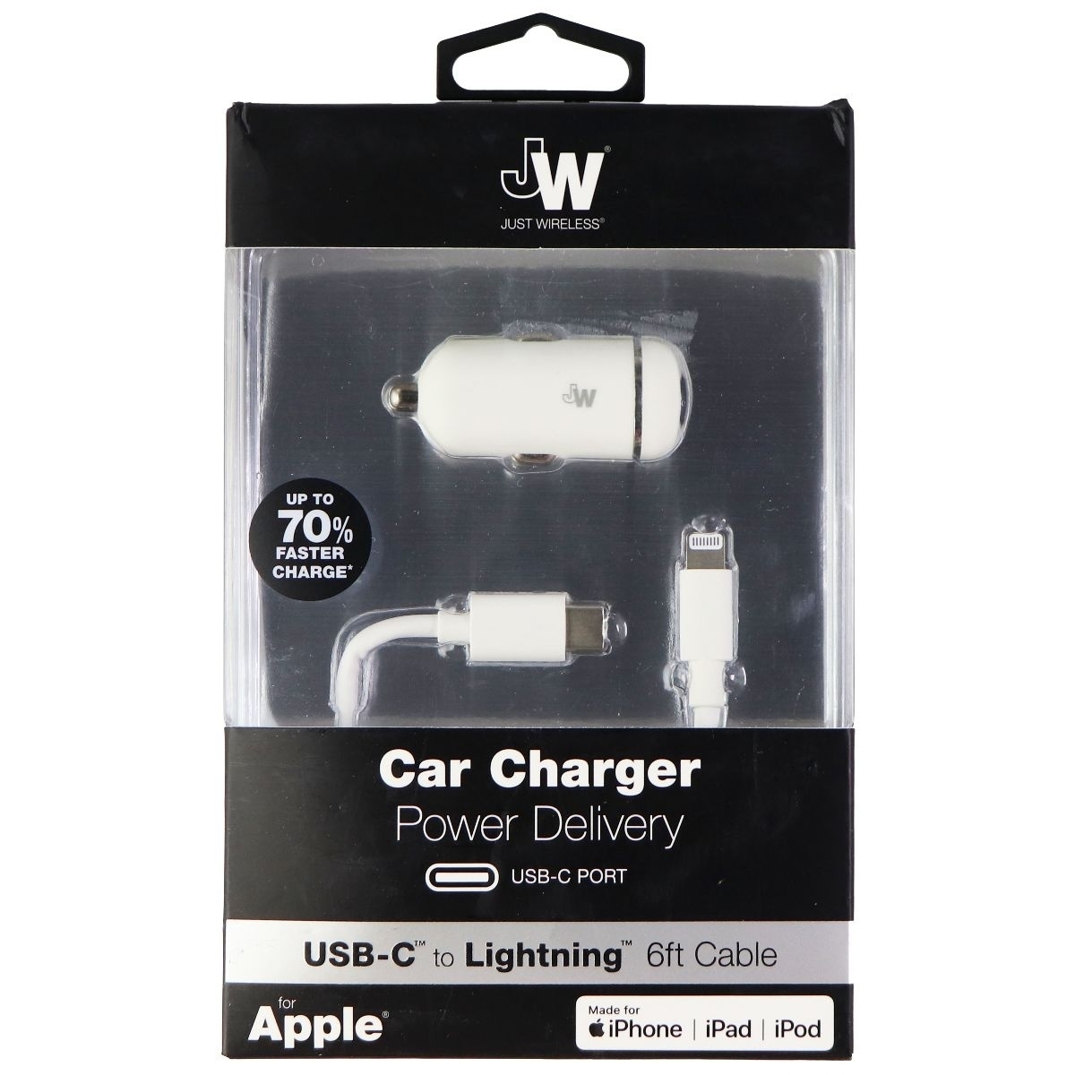 Just Wireless - Vehicle Charger - White