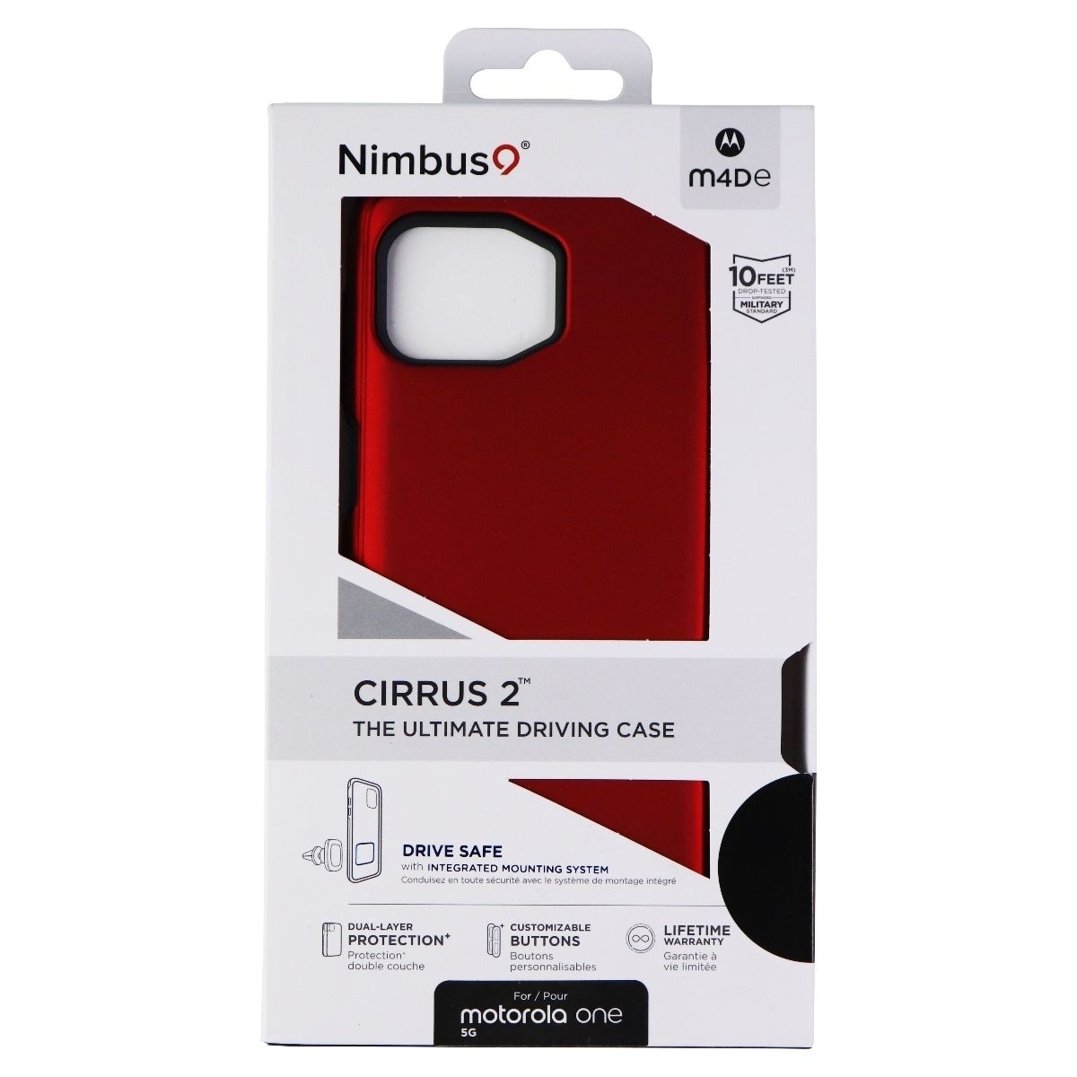 Nimbus9 Cirrus 2 Series Hard Case For Motorola One 5G - Red