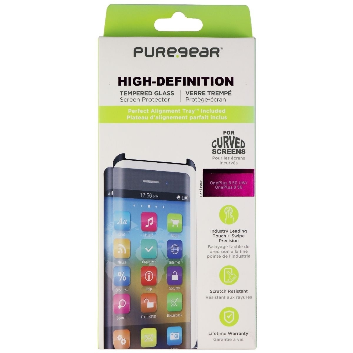 PureGear High Definition Screen Protector For OnePlus 8 5G UW & 8 5G - Clear