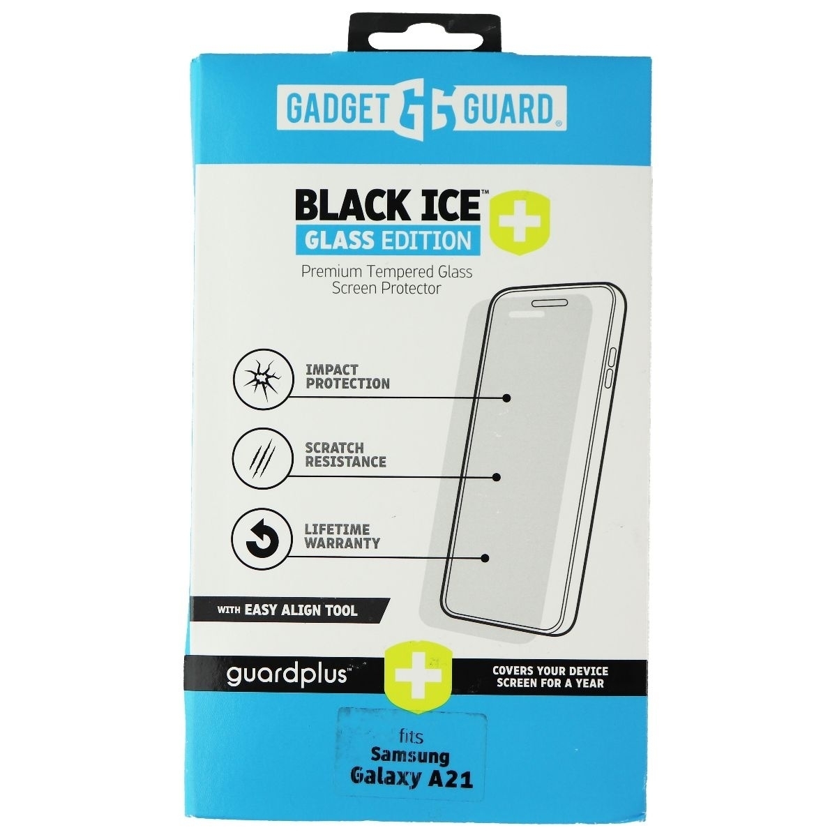 Gadget Guard Black Ice+ (Plus) Glass Edition For Samsung Galaxy A21 - Clear