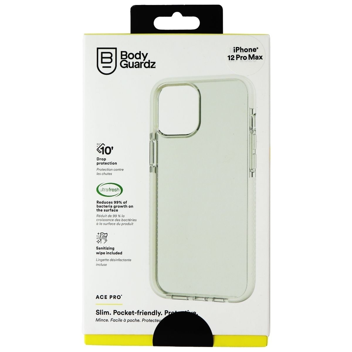 Bodyguardz Ace Pro Case For IPhone 12 Pro Max (Clear/White)