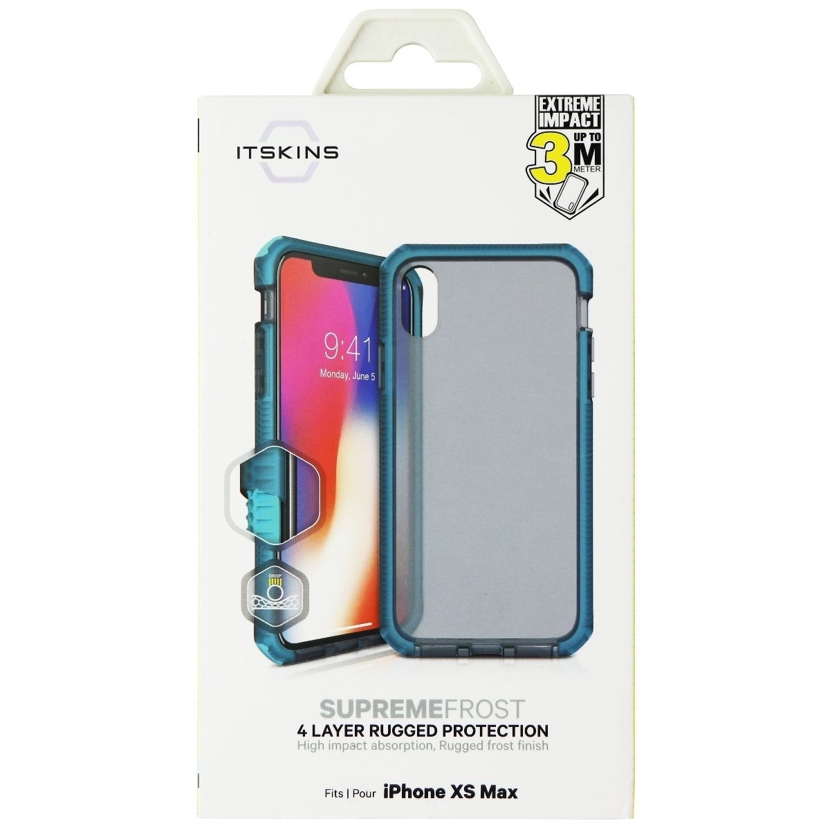 ITSKINS Supreme Frost Case For Apple IPhone Xs Max - Centurion Blue And Black
