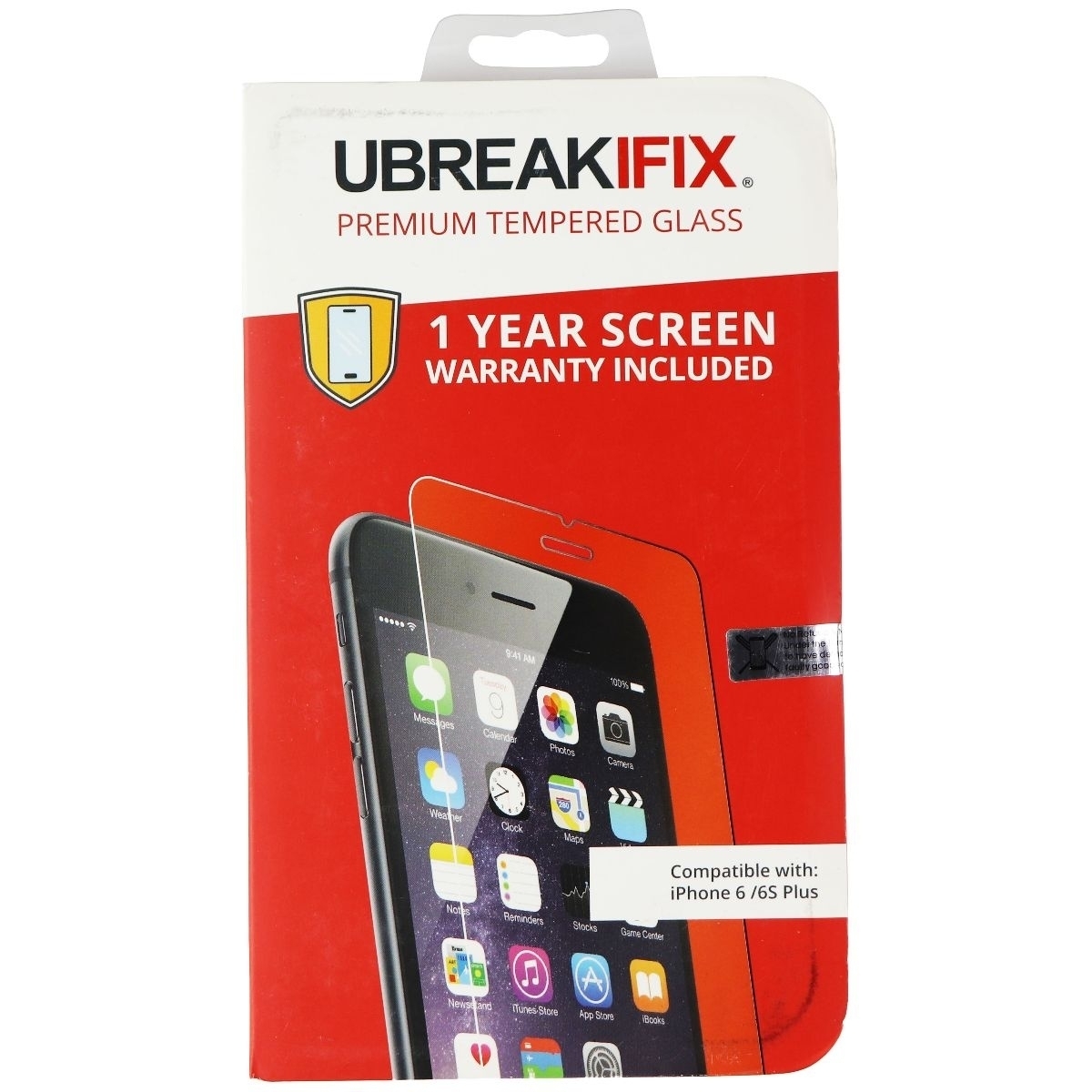 UBREAKIFIX Tempered Glass Screen Protector For Apple IPhone 6/6s Plus