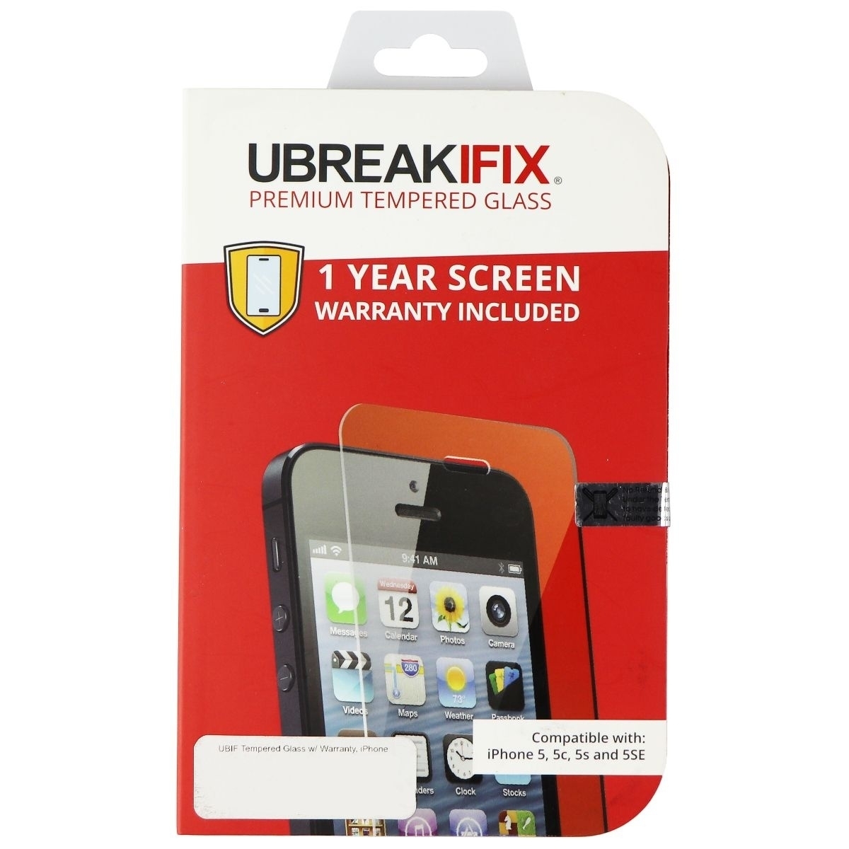 UBREAKIFIX Tempered Glass Screen Protector For Apple IPhone 5/5c/5s