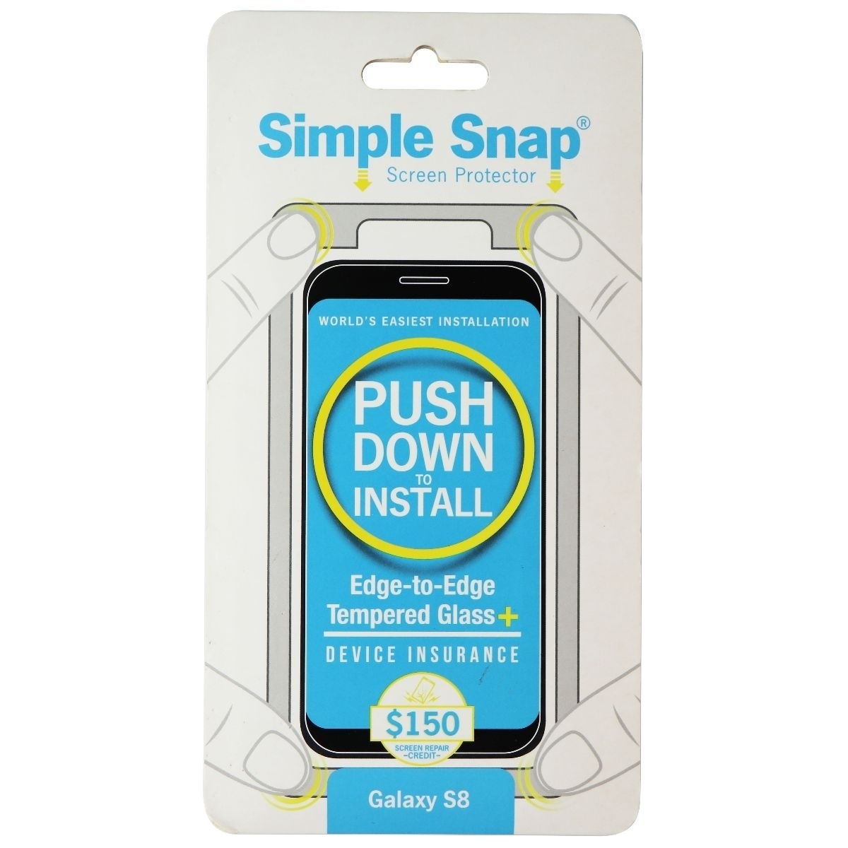 Simple Snap Screen Protector For Edge+Dp GS8 Blk - Clear