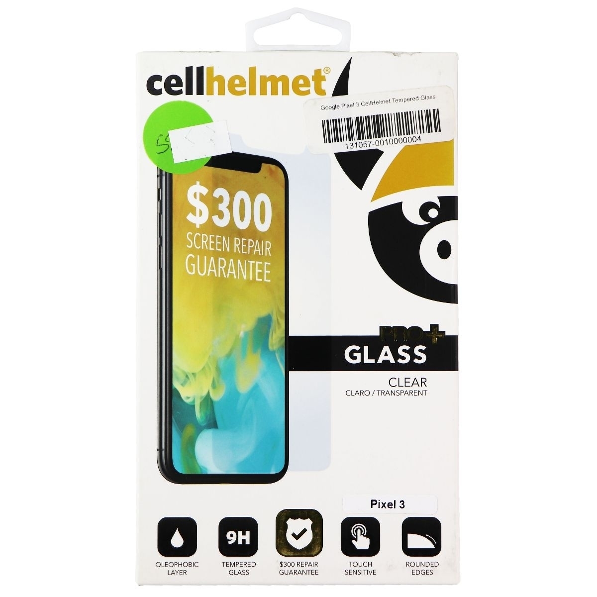 CellHelmet Pro+ Glass Clear Screen Protector For Google Pixel 3