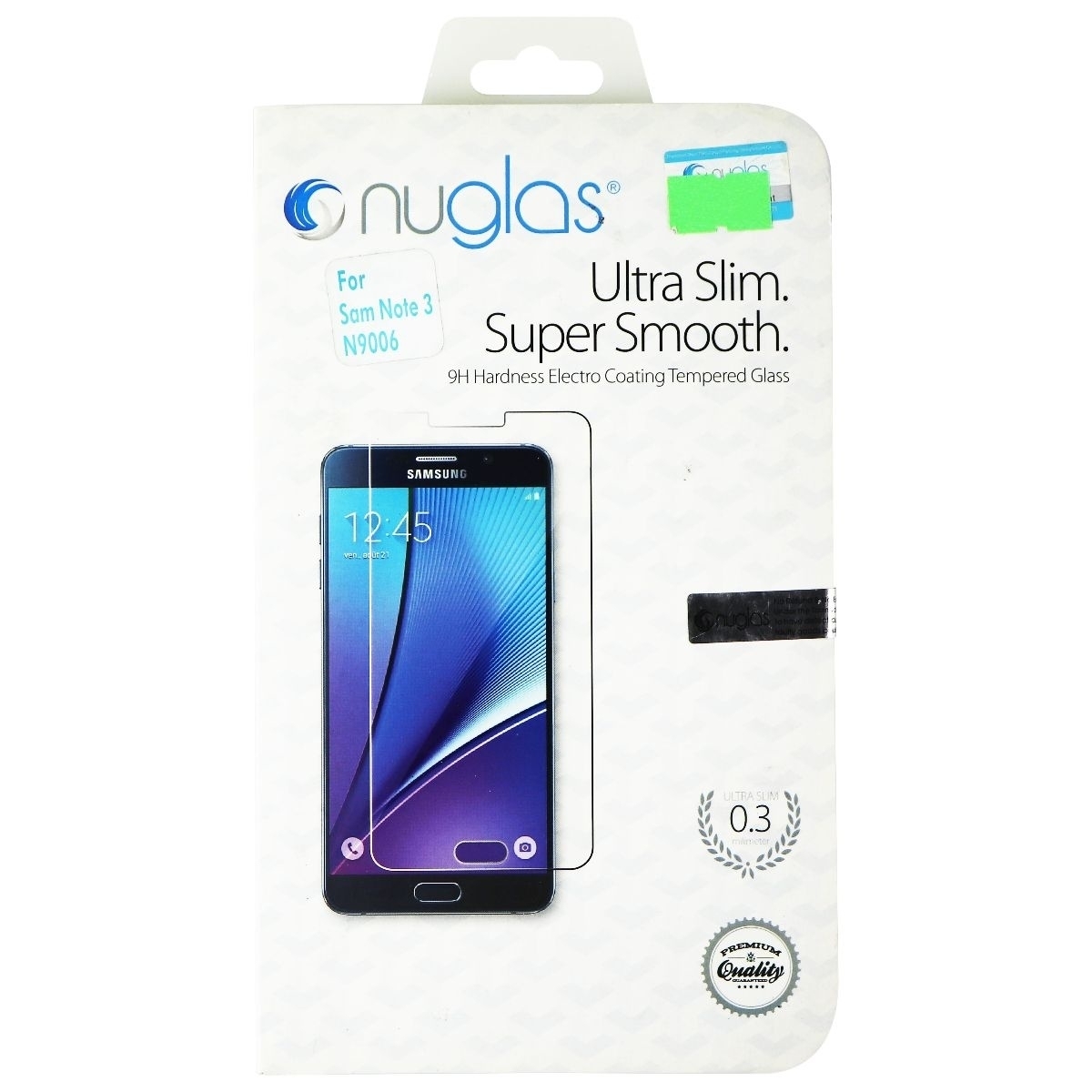 NuGlas Tempered Glass Screen Protector For Samsung Note 3 - Clear
