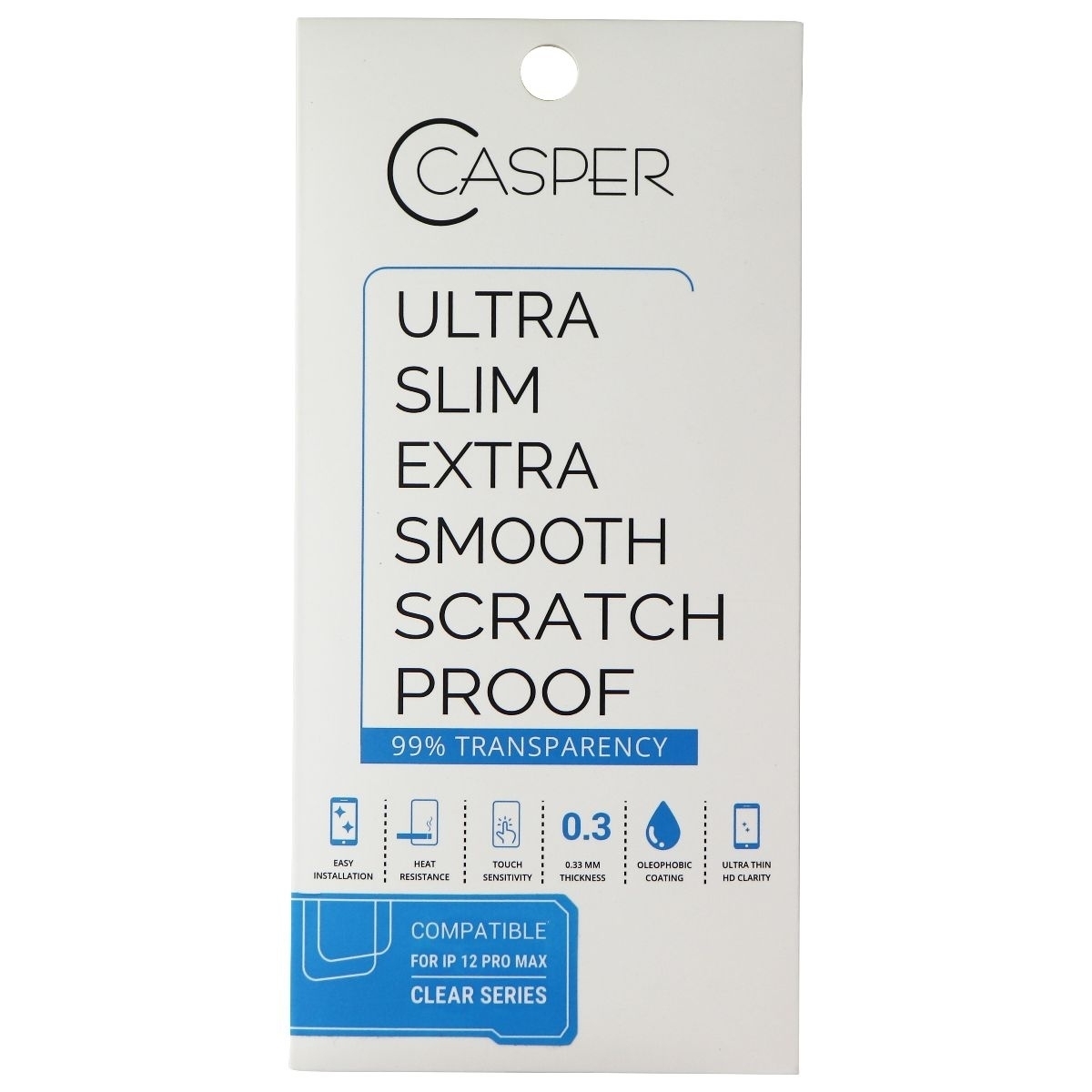 Casper Clear Series Ultra Slim Screen Protector For IPhone 12 Pro Max - Clear