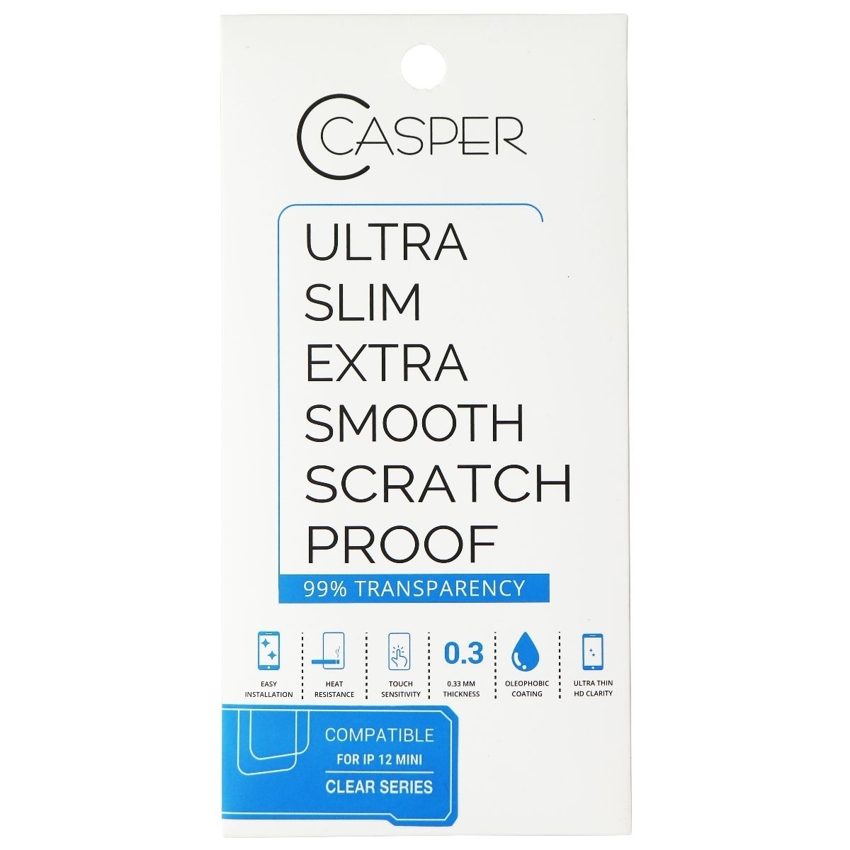 Casper Clear Series Ultra Slim Screen Protector For IPhone 12 Mini - Clear