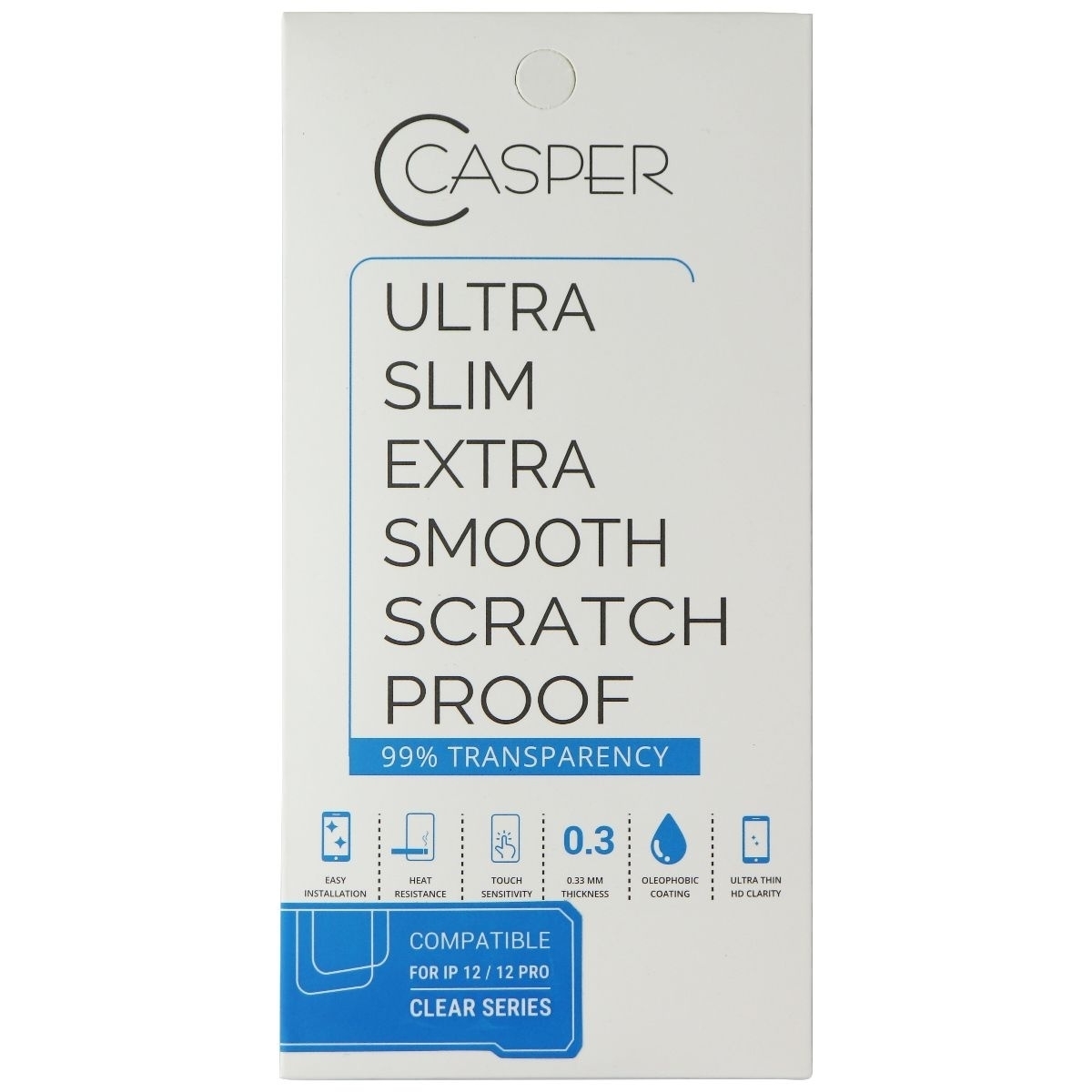 Casper Clear Series Ultra Slim Screen Protector For IPhone 12/12 Pro - Clear