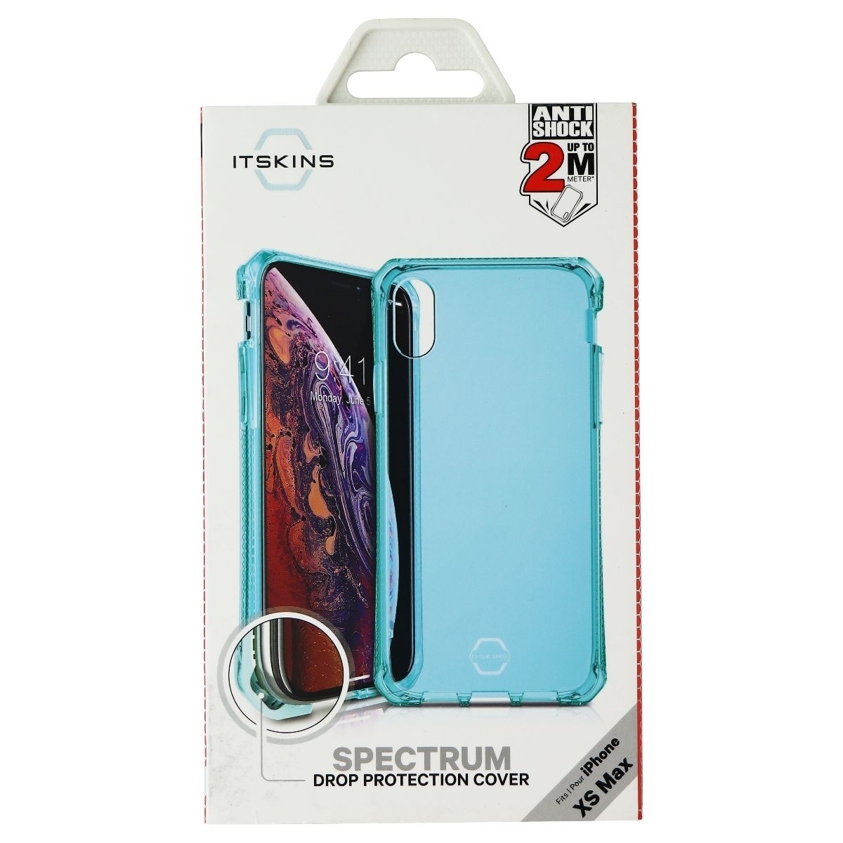 Itskins Spectrum Series Semi-Rigid Case For IPhone Xs Max Translucent Blue