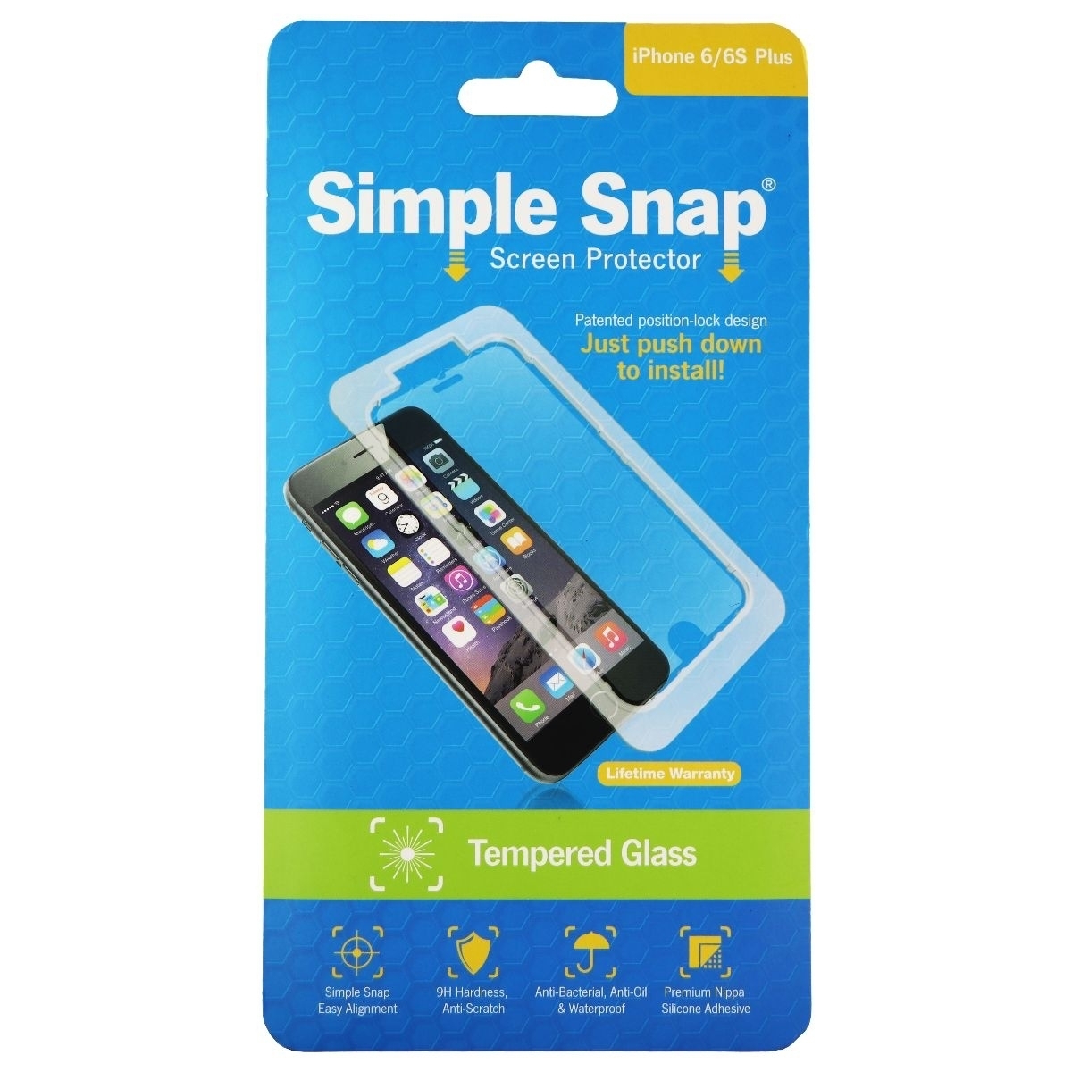 Simple Snap Tempered Glass Screen Protector For Apple IPhone 6 Plus/6s Plus