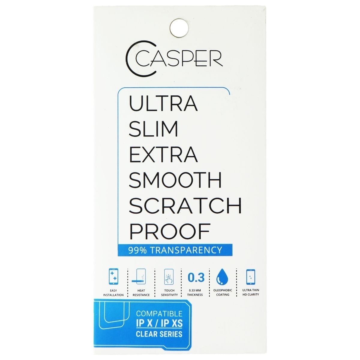 Casper Ultra Slim Clear Series Tempered Glass For Apple IPhone Xs And IPhone X