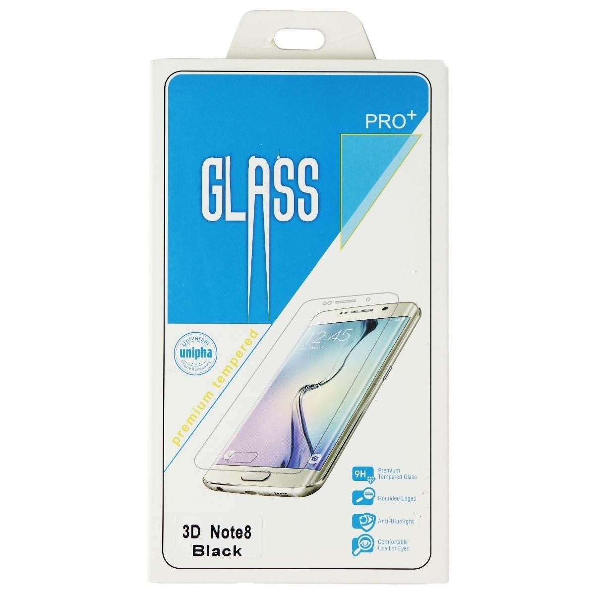 Glass Pro+ Premium Tempered Glass For Samsung Galaxy Note8 - Black/Clear