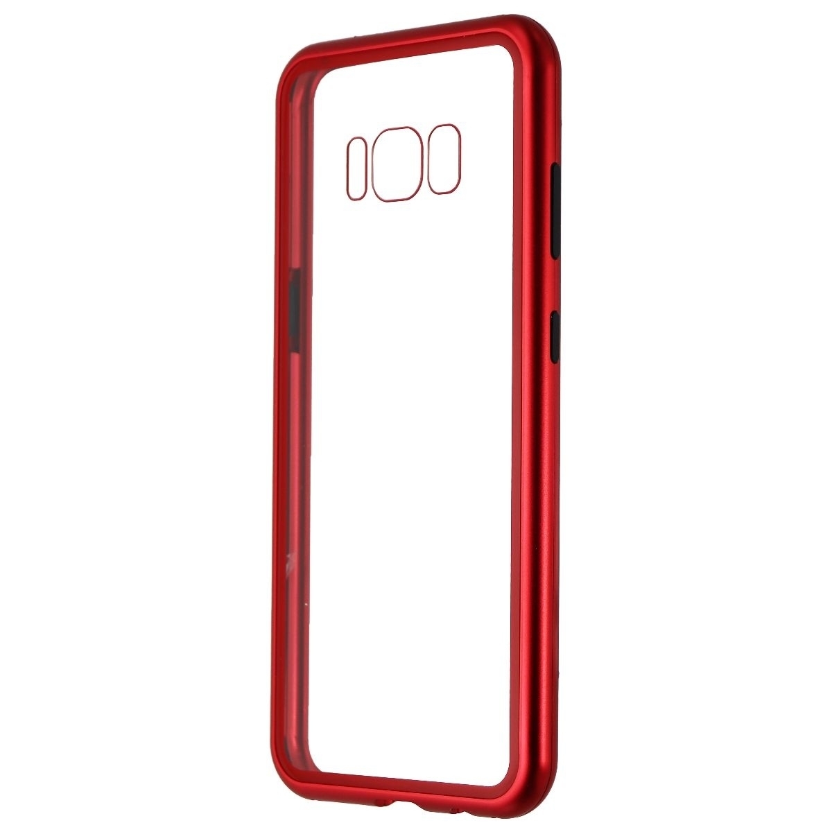 Zore Hybrid Glass Series Case For Samsung Galaxy S8 - Clear/Red