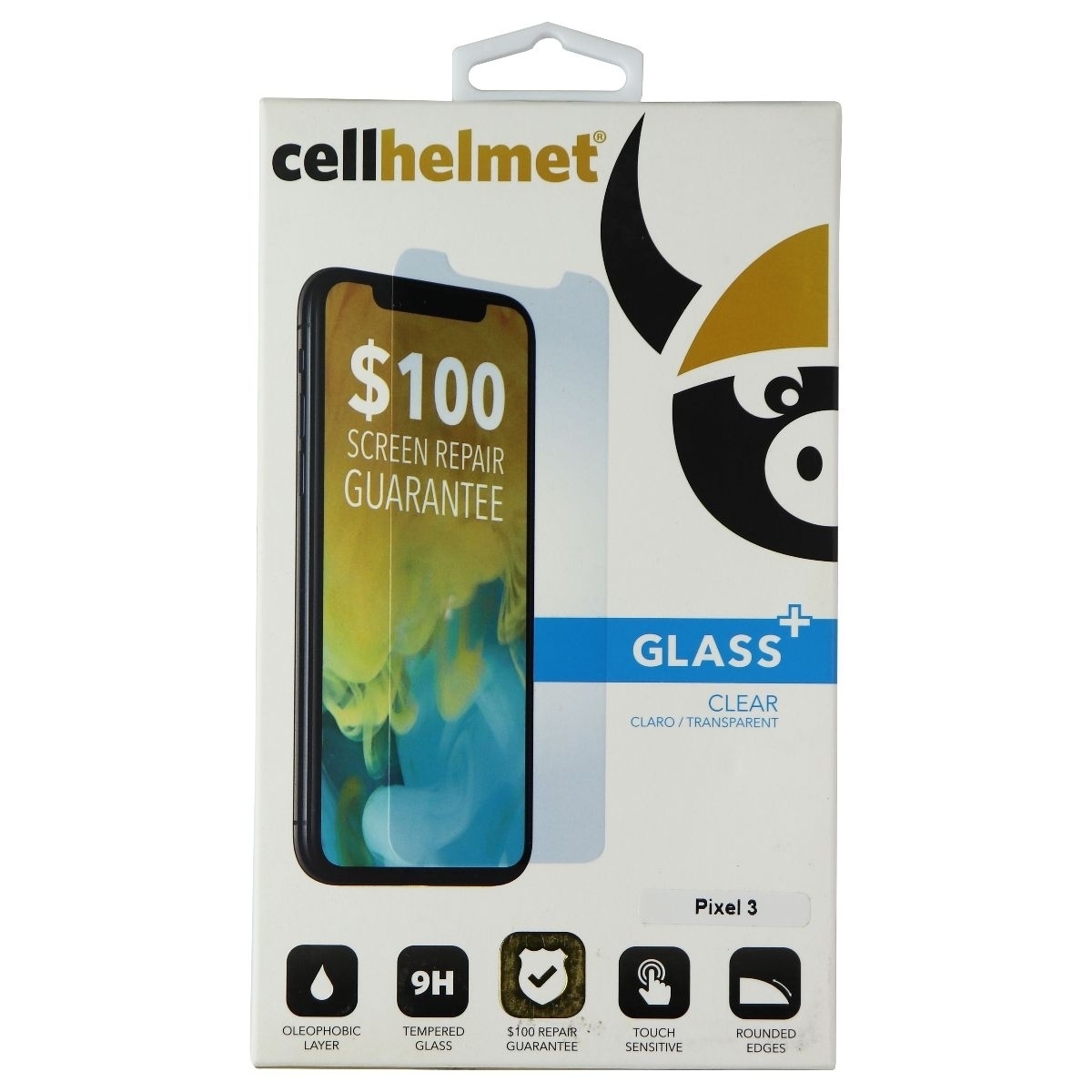 CellHelmet Glass+ Series Tempered Glass For Google Pixel 3 Smartphone