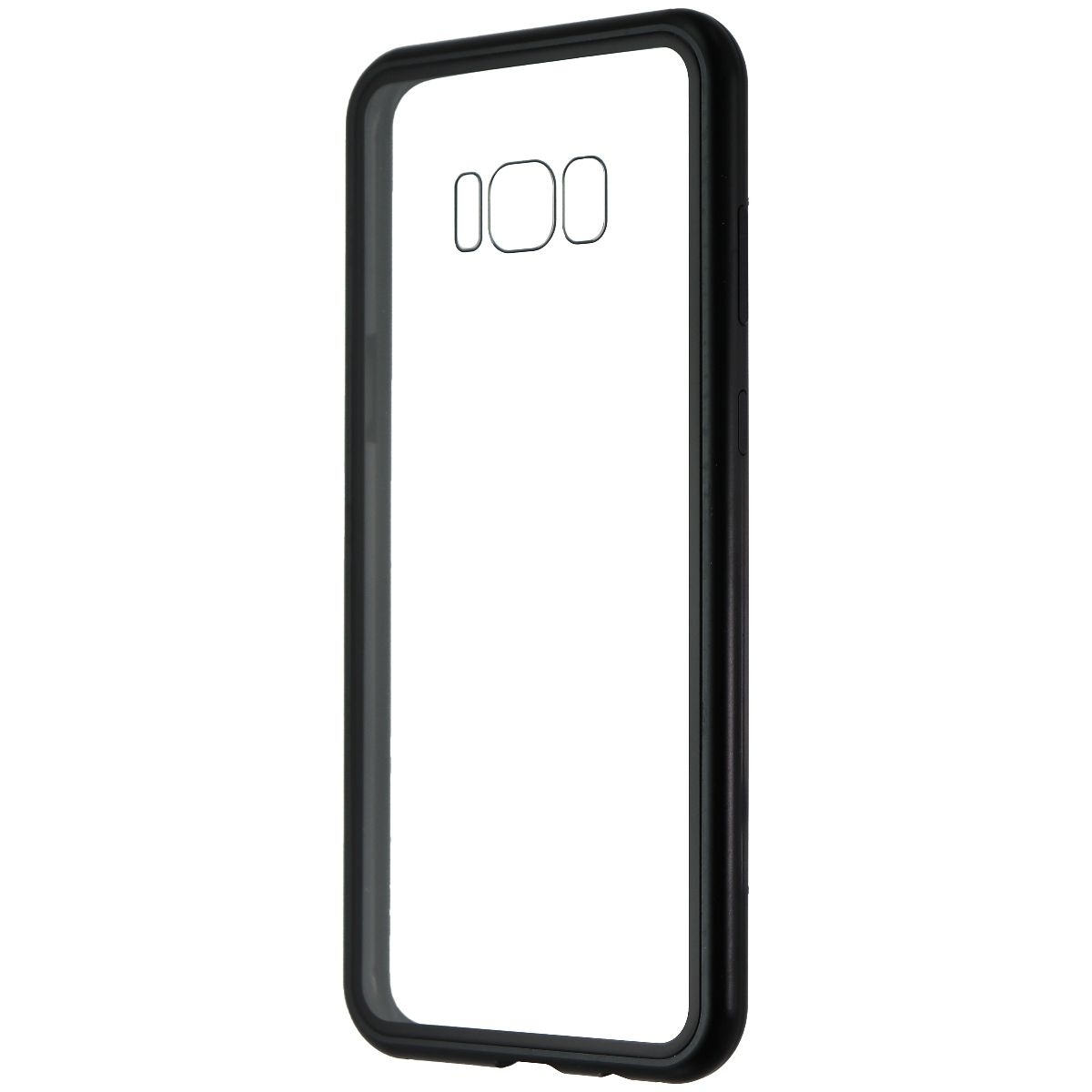 Zore Hybrid Glass Series Case For Samsung Galaxy S8 Plus - Clear/Black