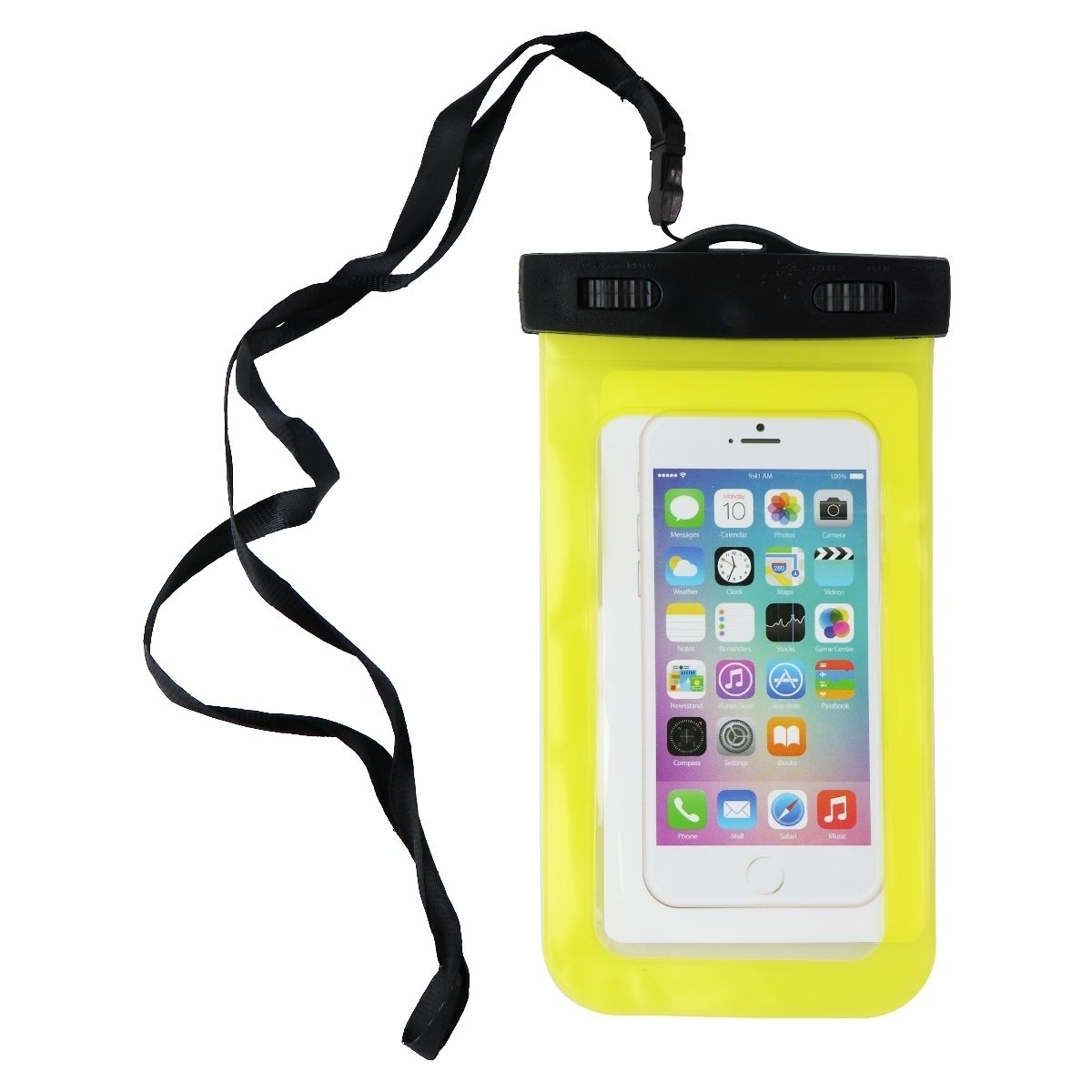 Universal Water Resistant Pouch For Smartphones With Carrying Cord - Yellow