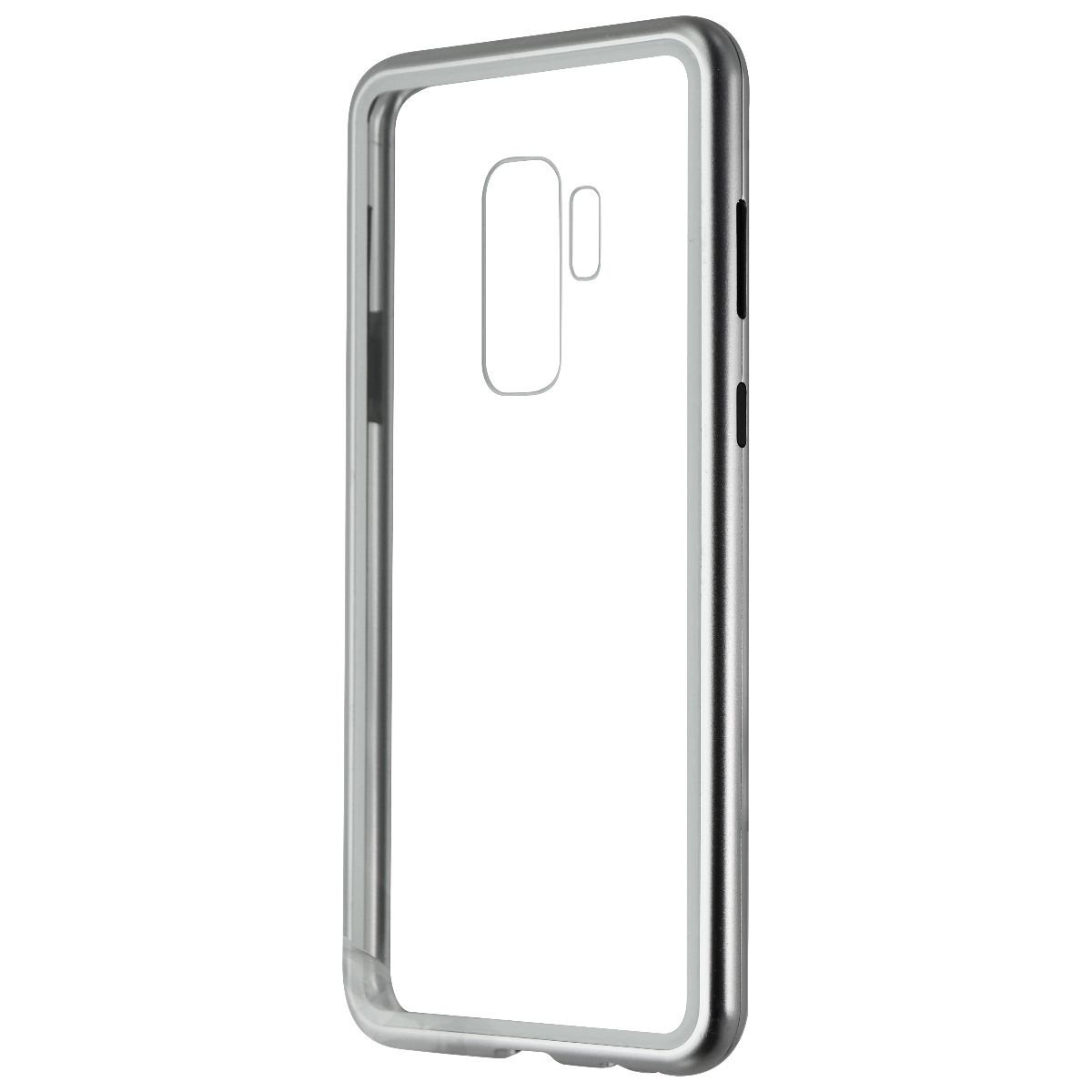Zore Hybrid Glass Series Case For Samsung Galaxy S9 Plus - Clear/Silver