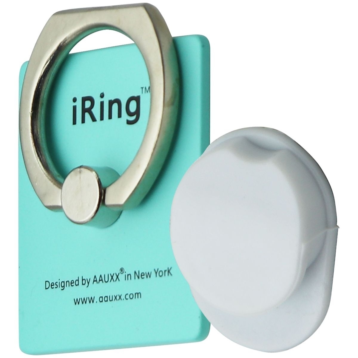 Ring Premium Kickstand Ring Hook And Universal Phone Mount - Teal/White