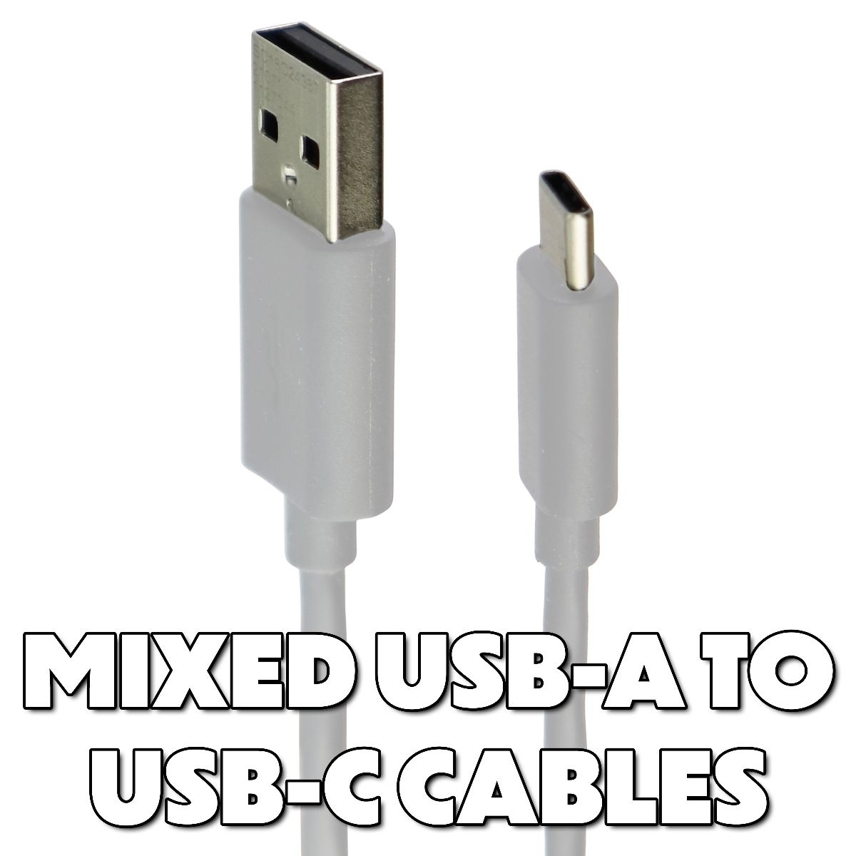 Mixed USB-C (Type C) To USB Charge & Sync Cables - Mixed Color / Lengths