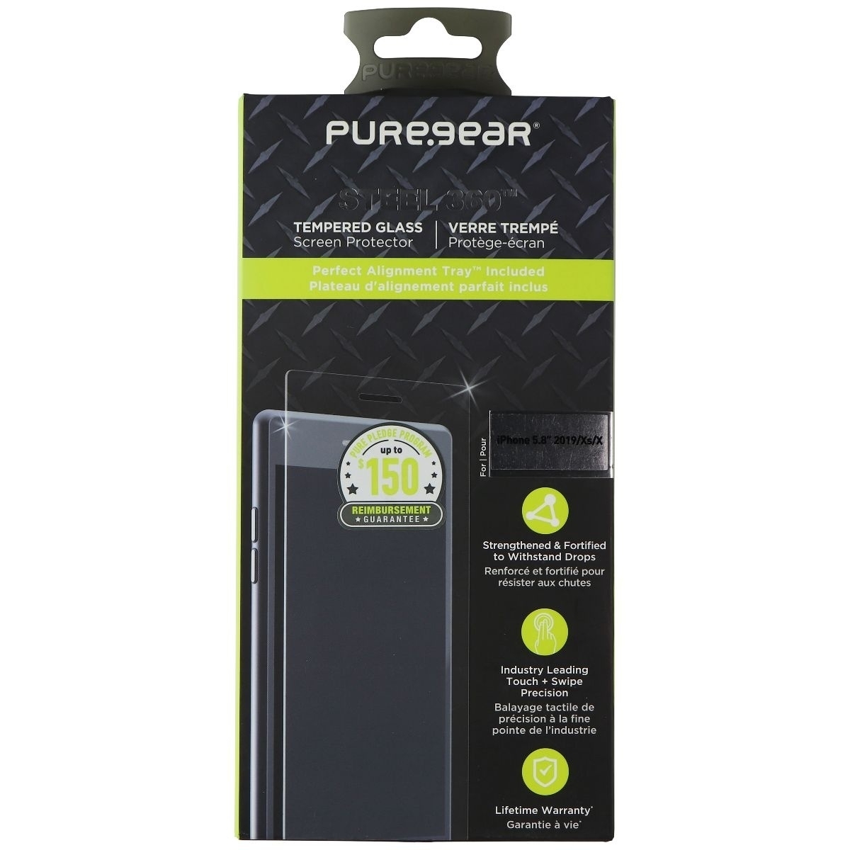 Puregear Steel 360 Tempered Glass Screen Protector For IPhone Xs/X/11 Pro