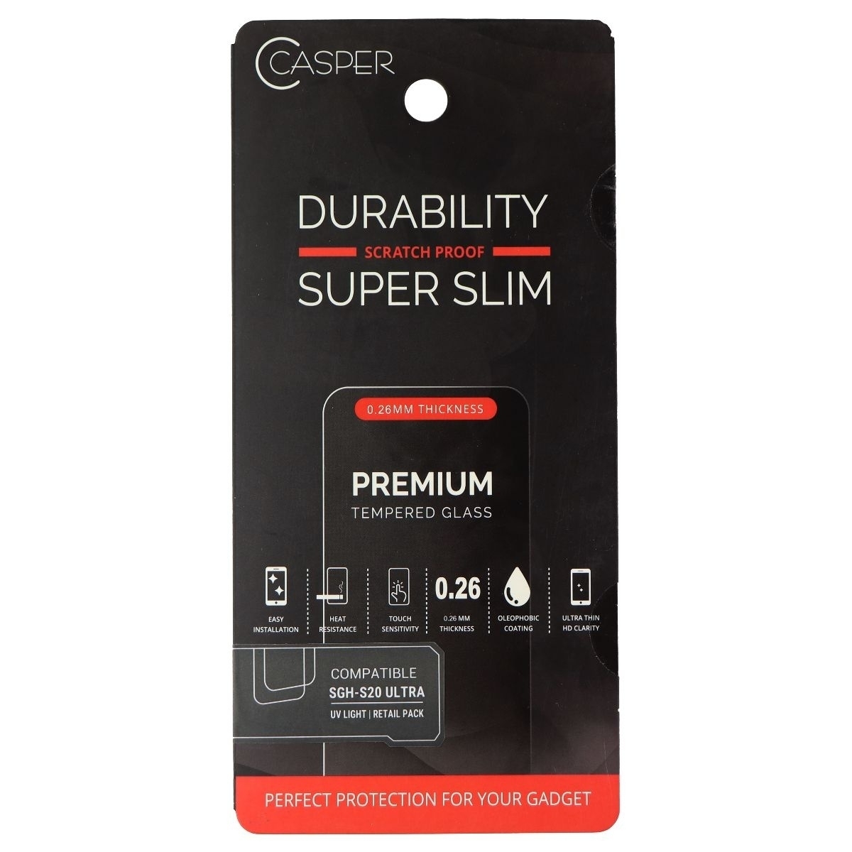 Casper Durability 0.26mm Slim Screen Protector For Samsung S20 Ultra (UV Light)