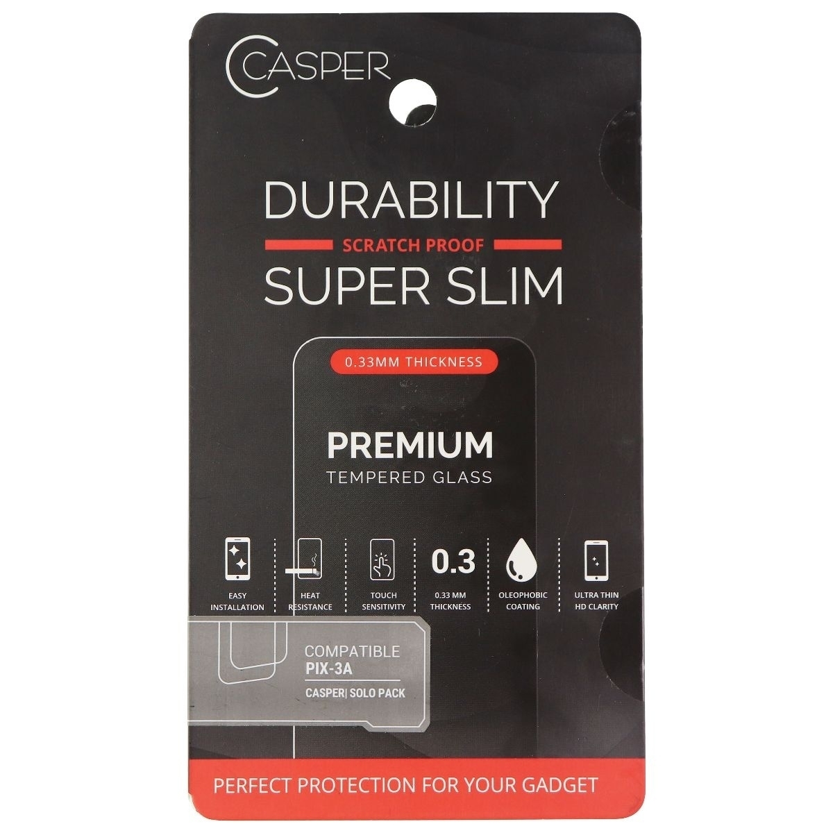 Casper Premium 0.33mm Tempered Glass For Google Pixel 3A - Clear