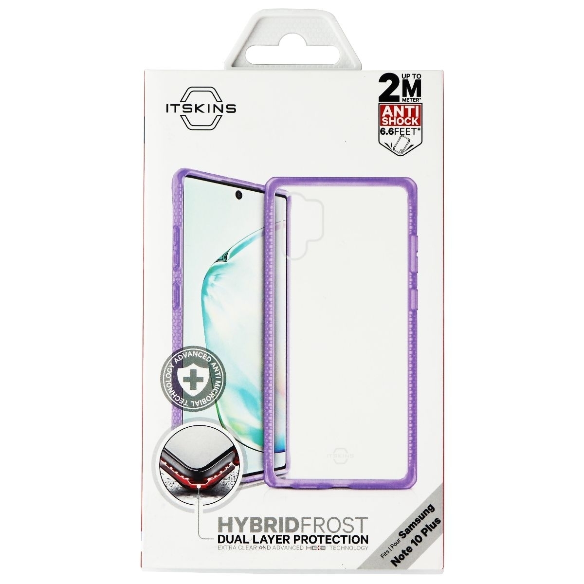 ITSKINS Hybrid Frost Hard Case For Samsung Galaxy (Note10+) - Purple/Clear