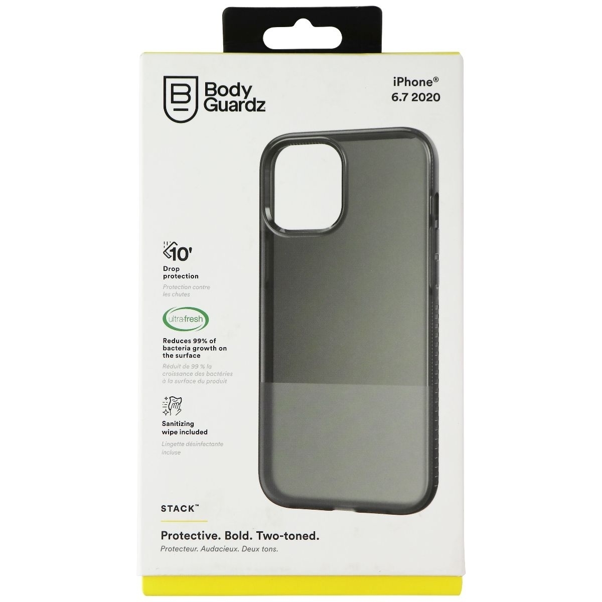 BodyGuardz Stack Series Gel Case For Apple IPhone 12 Pro Max - Two Tone Smoke