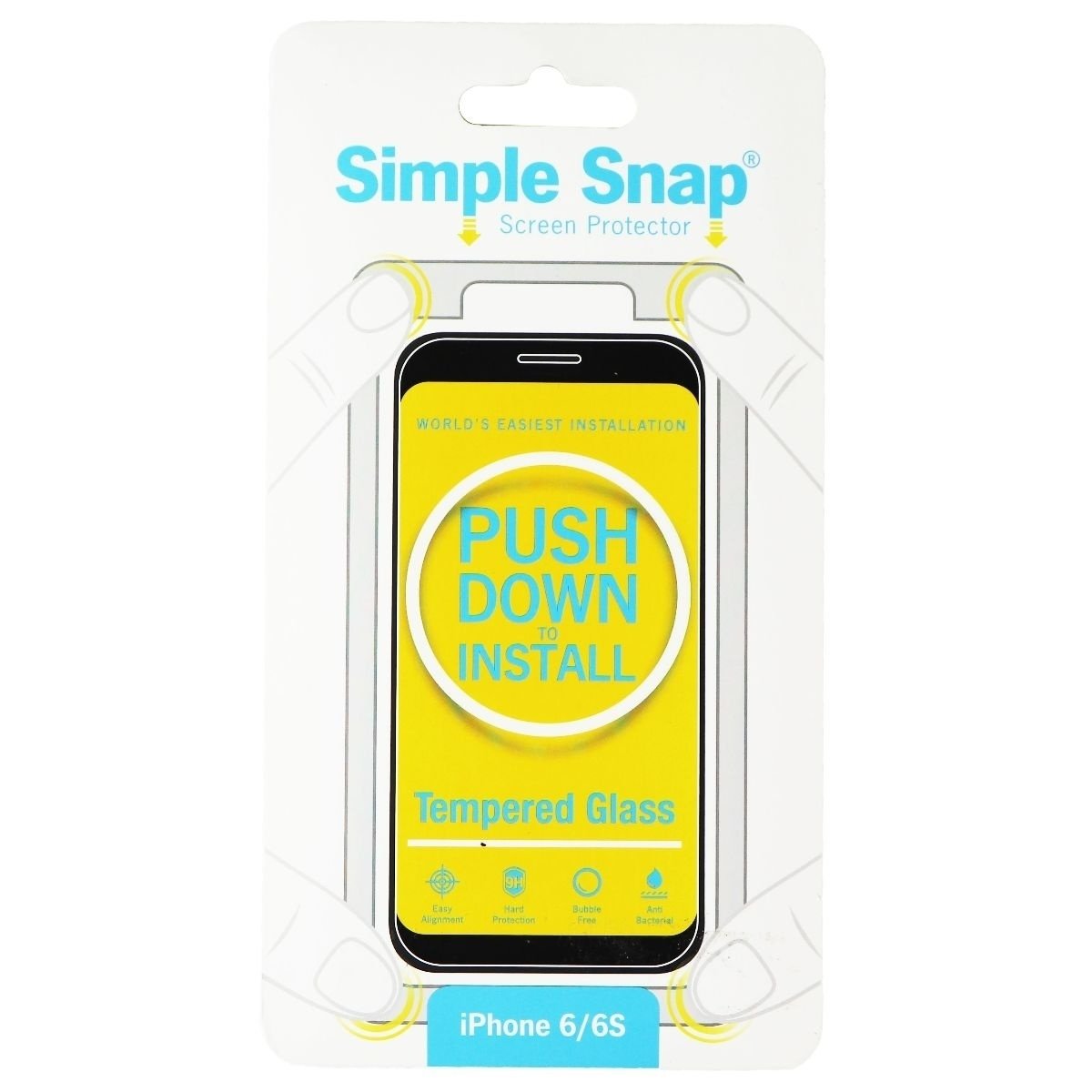Simple Snap Tempered Glass Screen Protector For IPhone 6s/6 - Clear
