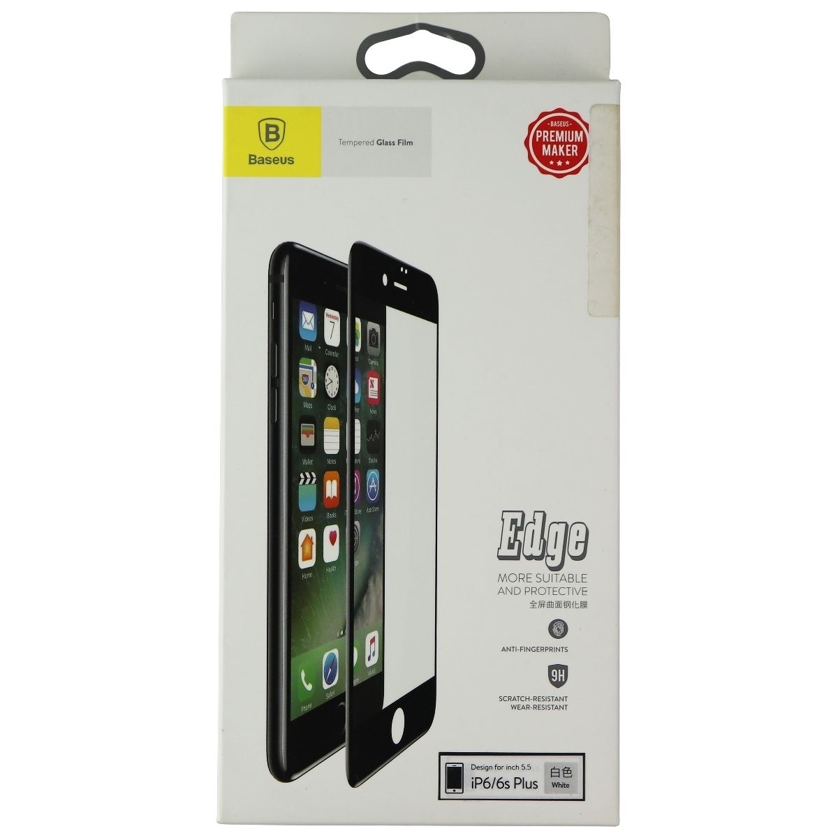 Baseus Arc Tempered Glass Film For Apple IPhone 6/6S Plus - White