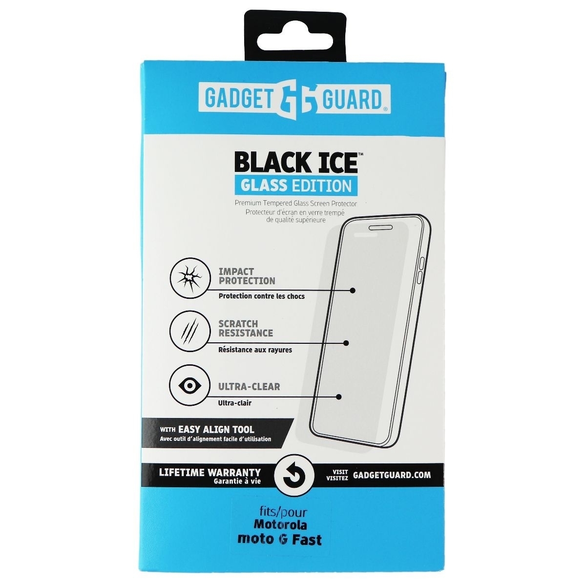 Gadget Guard Black Ice Edition Tempered Glass For Motorola Moto G Fast - Clear