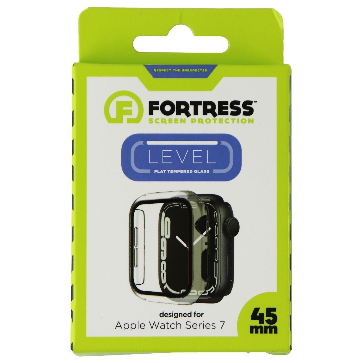 Fortress LEVEL Series Flat Tempered Glass For Apple Watch Series 7 (45mm) Clear
